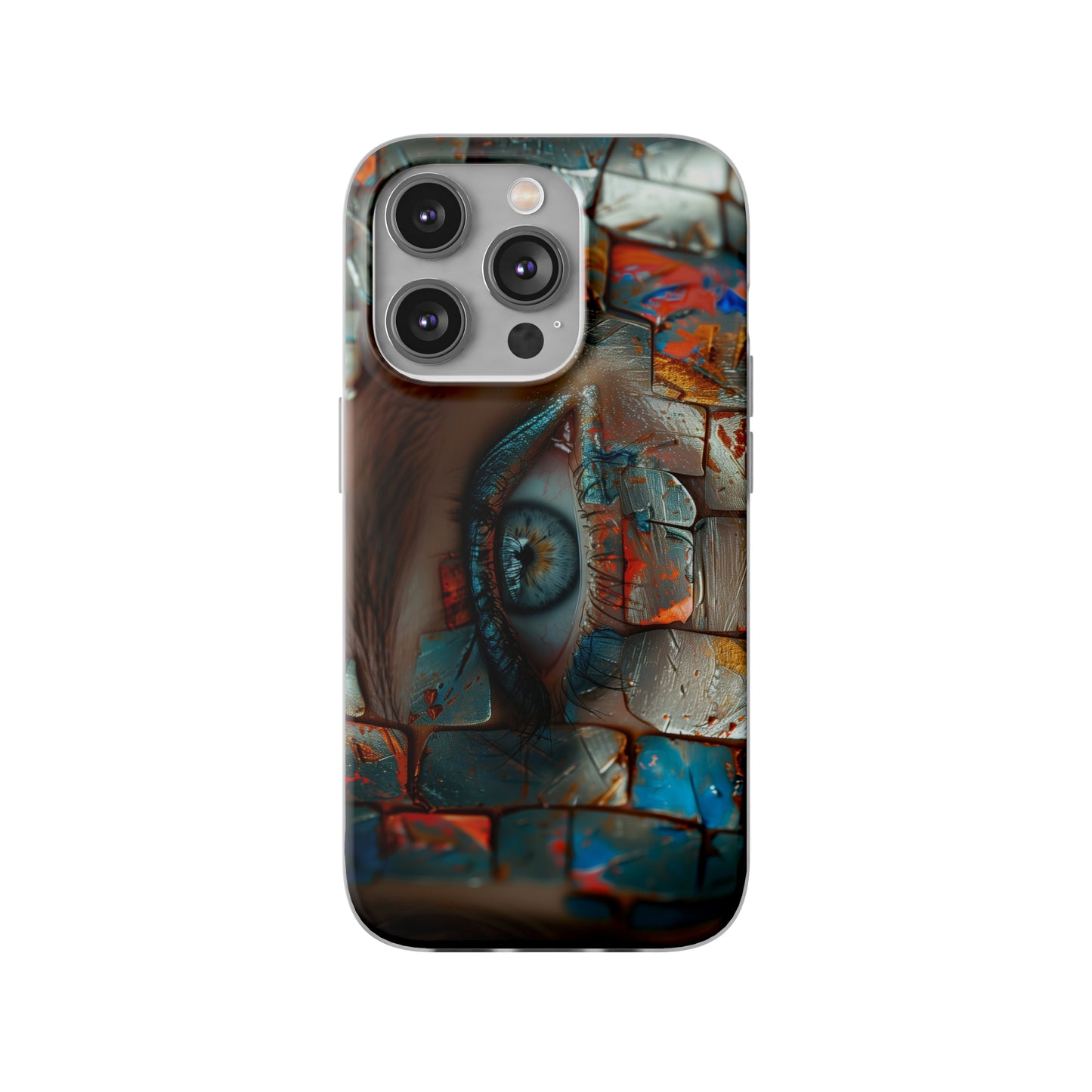iPhone Flexi Case - Blue Eyed Woman Metal Scales