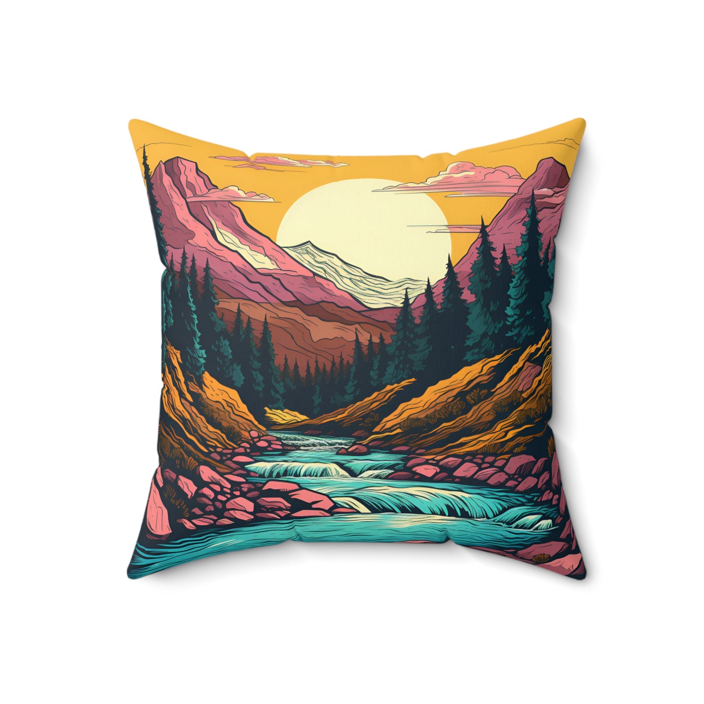Spun Polyester Square Pillow