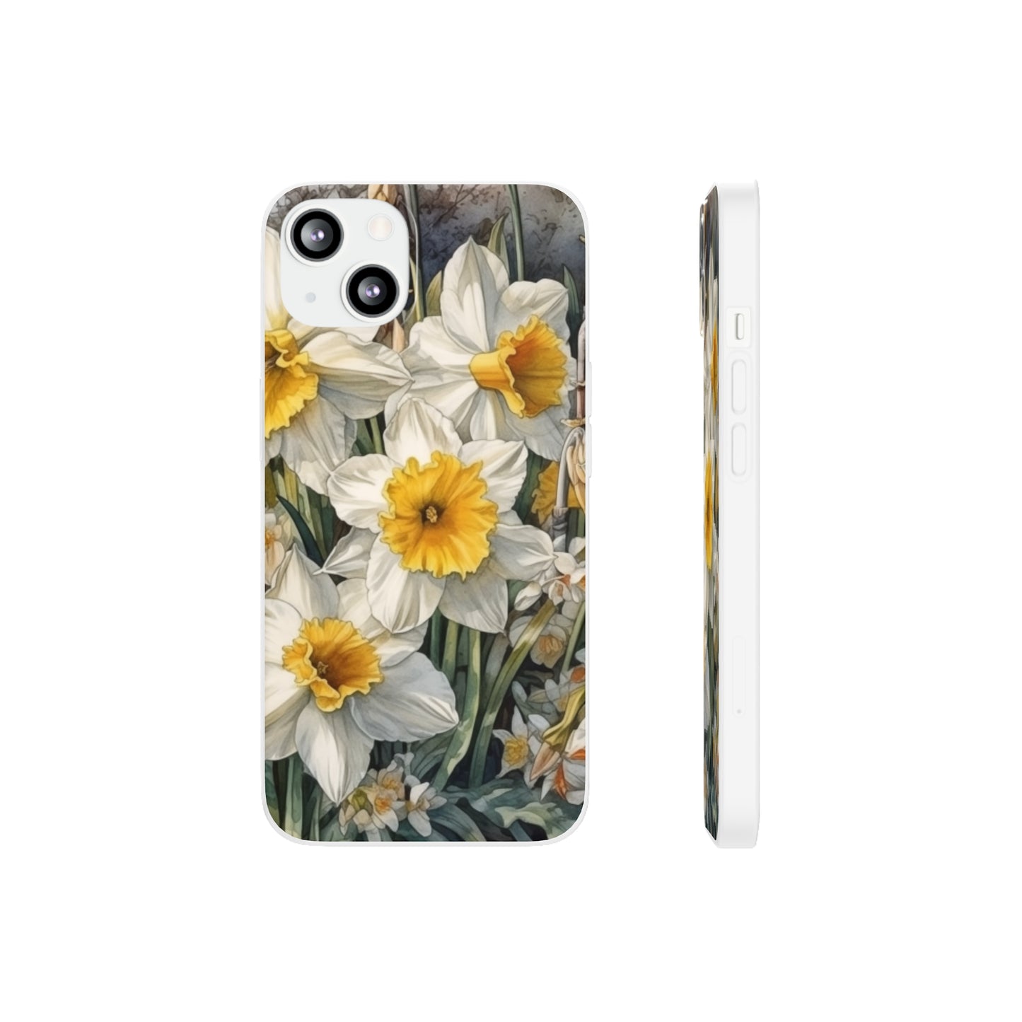 iPhone Flexi Case - Daffodil Spring Watercolor