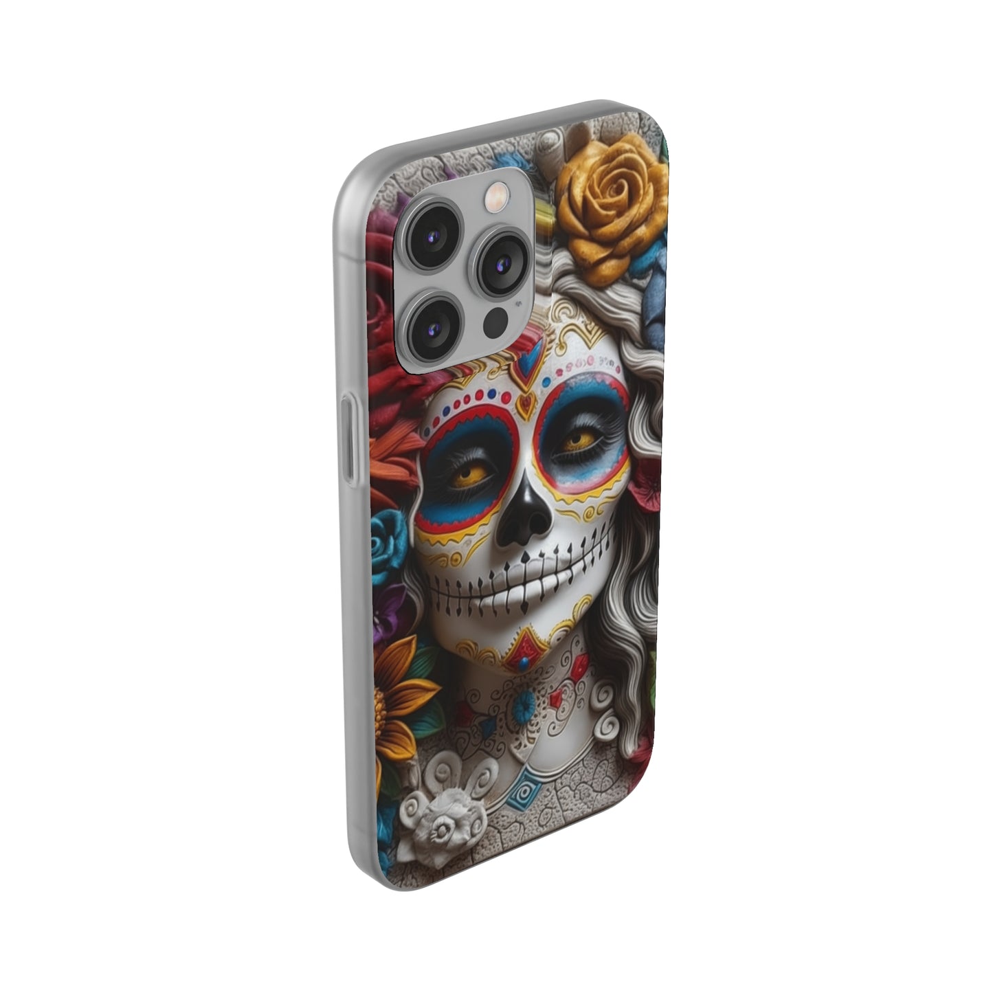 iPhone Flexi Case - Dia De Los Muertos Clay Art