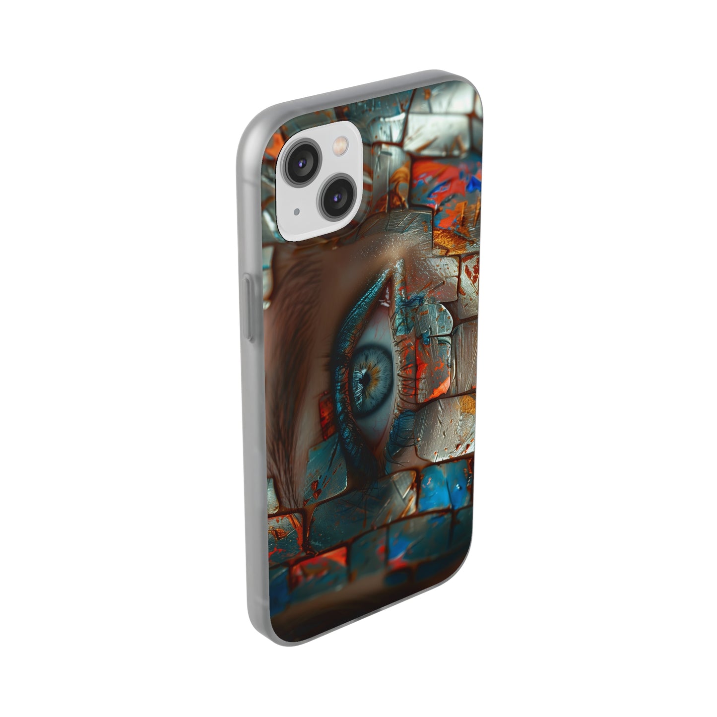 iPhone Flexi Case - Blue Eyed Woman Metal Scales