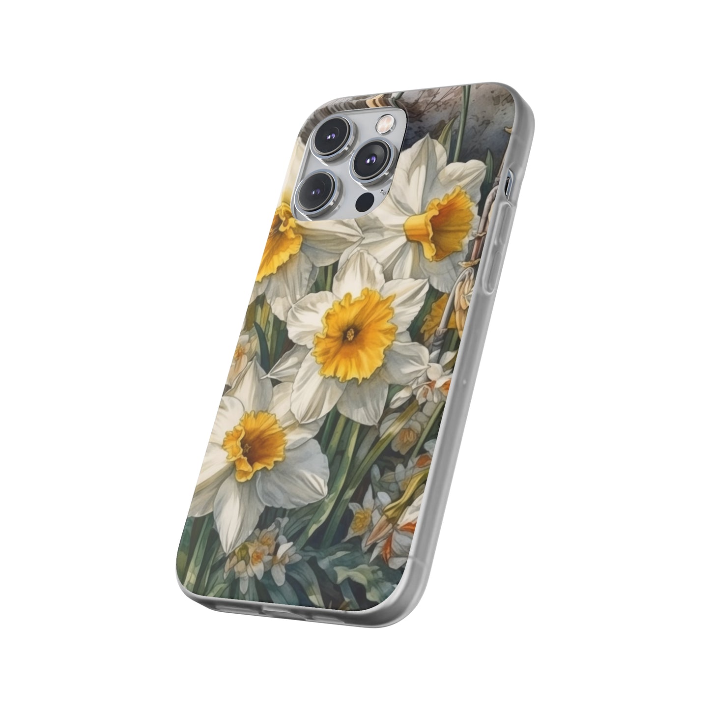 iPhone Flexi Case - Daffodil Spring Watercolor