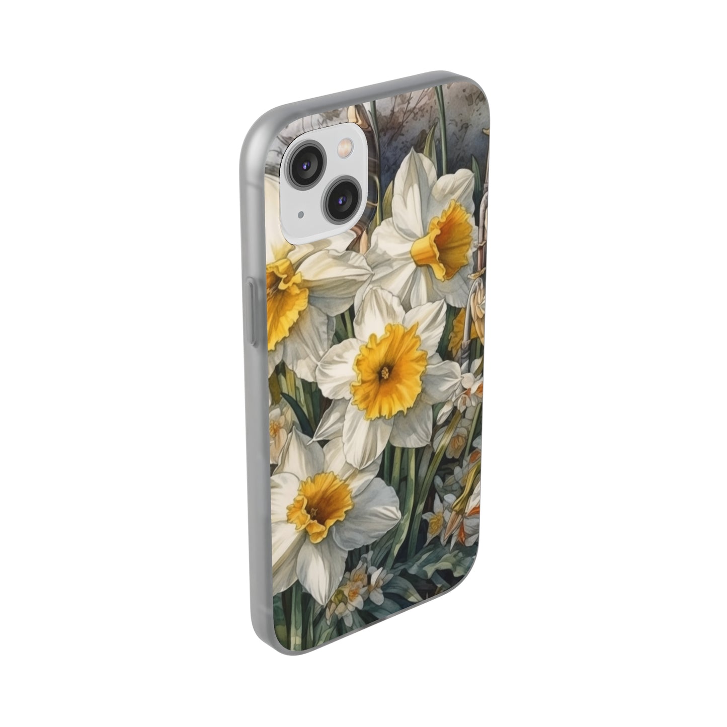 iPhone Flexi Case - Daffodil Spring Watercolor