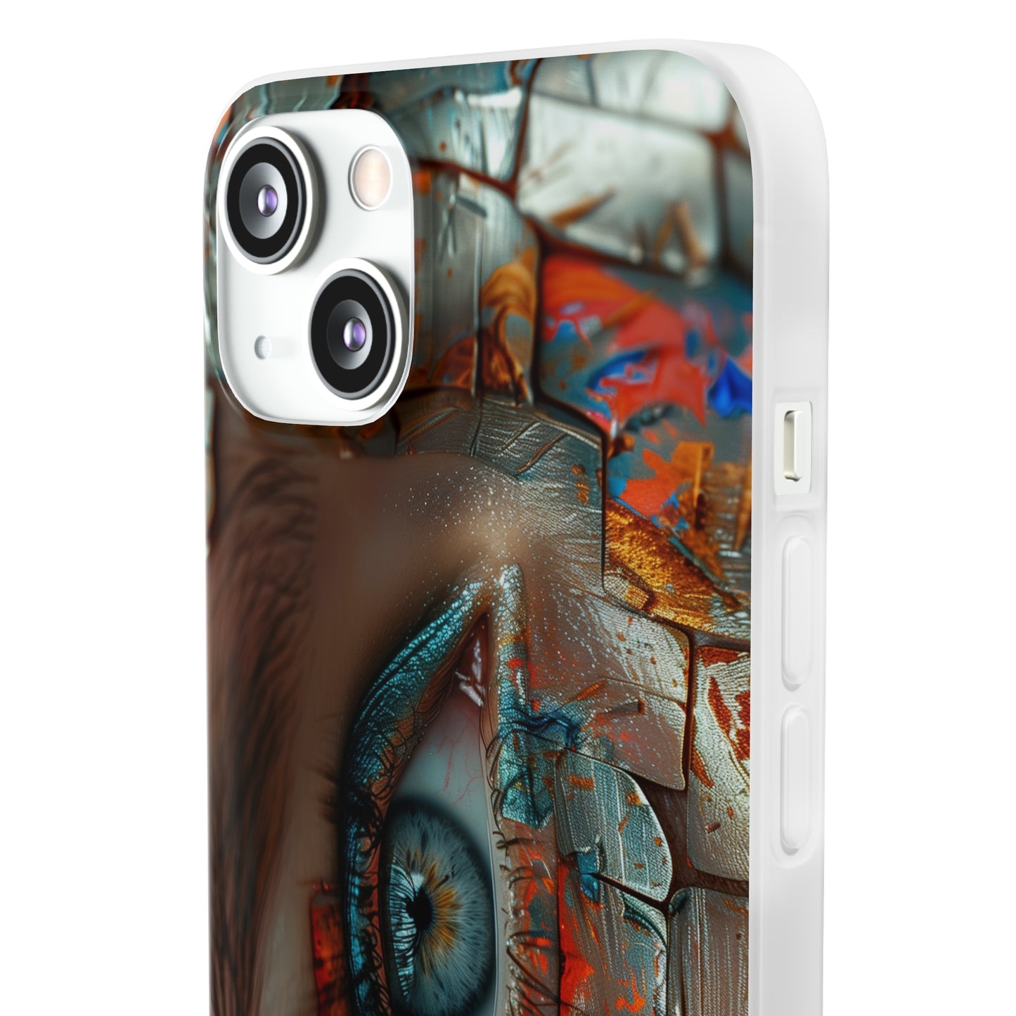 iPhone Flexi Case - Blue Eyed Woman Metal Scales