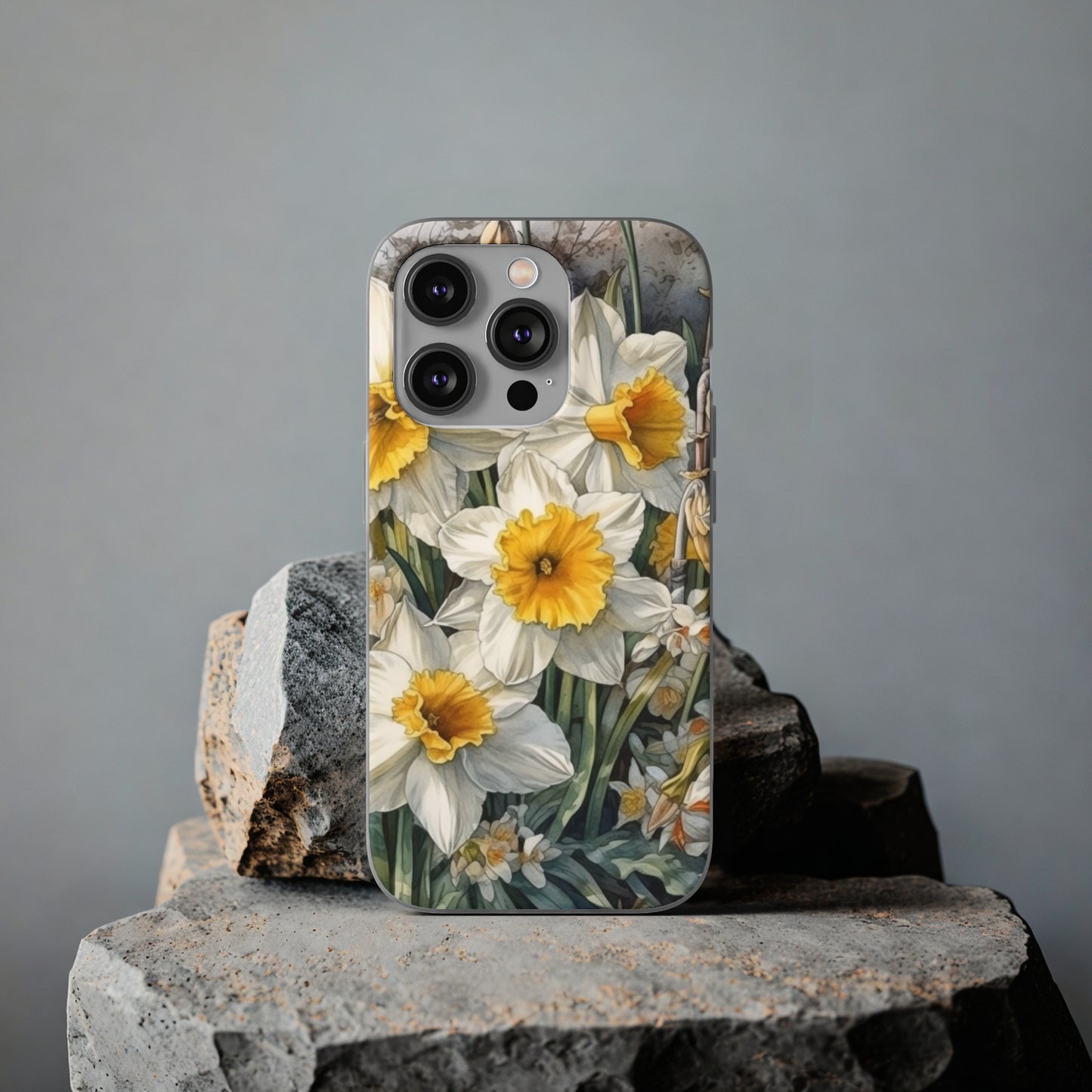 iPhone Flexi Case - Daffodil Spring Watercolor
