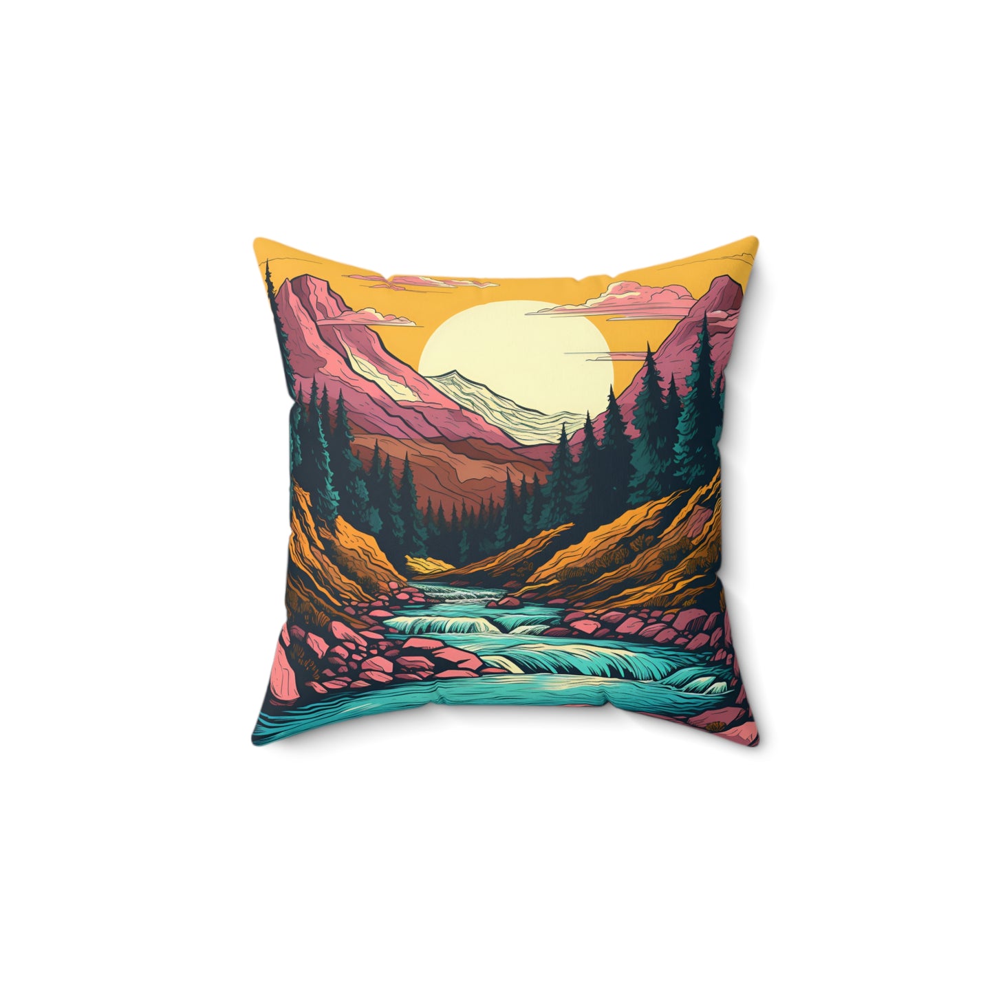 Spun Polyester Square Pillow