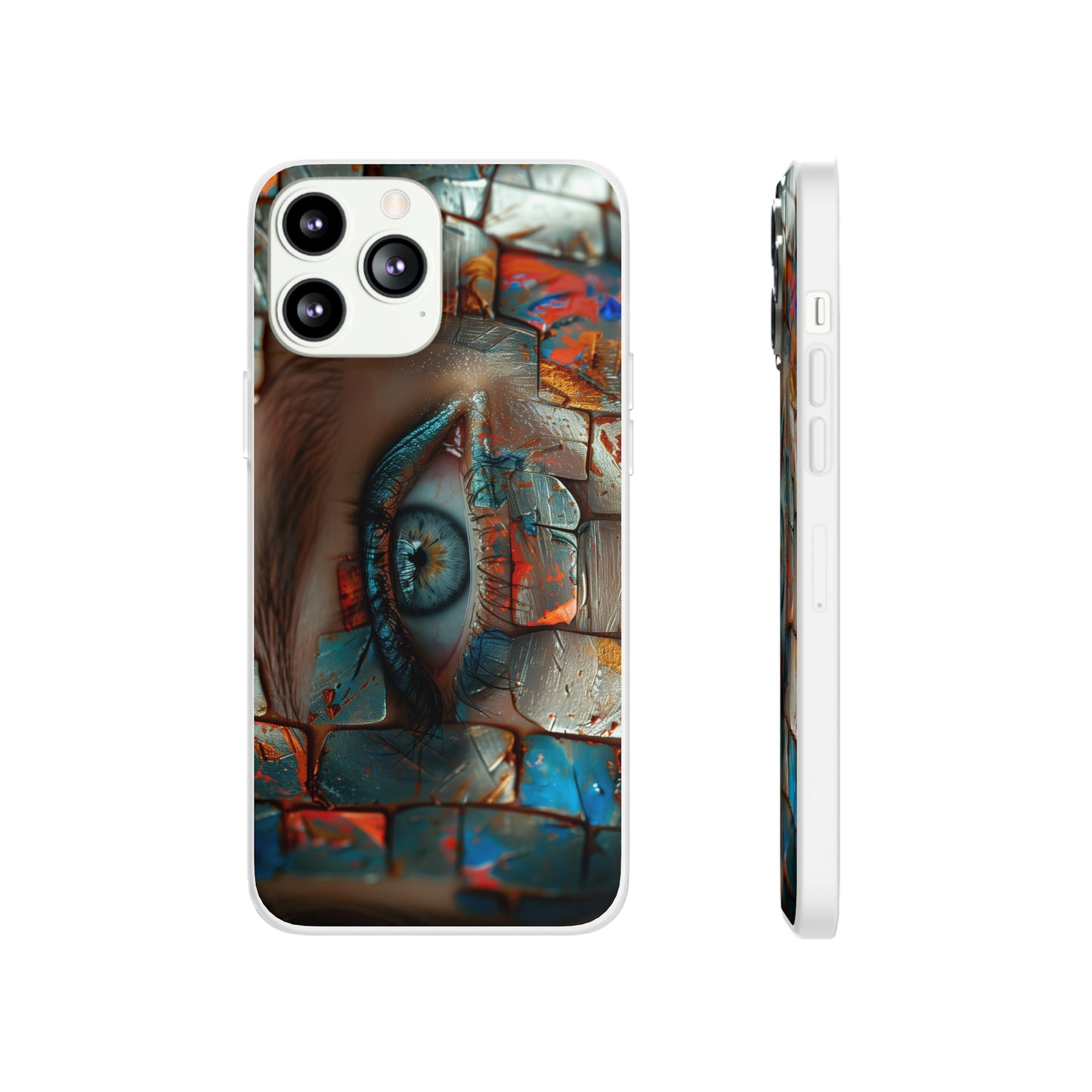 iPhone Flexi Case - Blue Eyed Woman Metal Scales