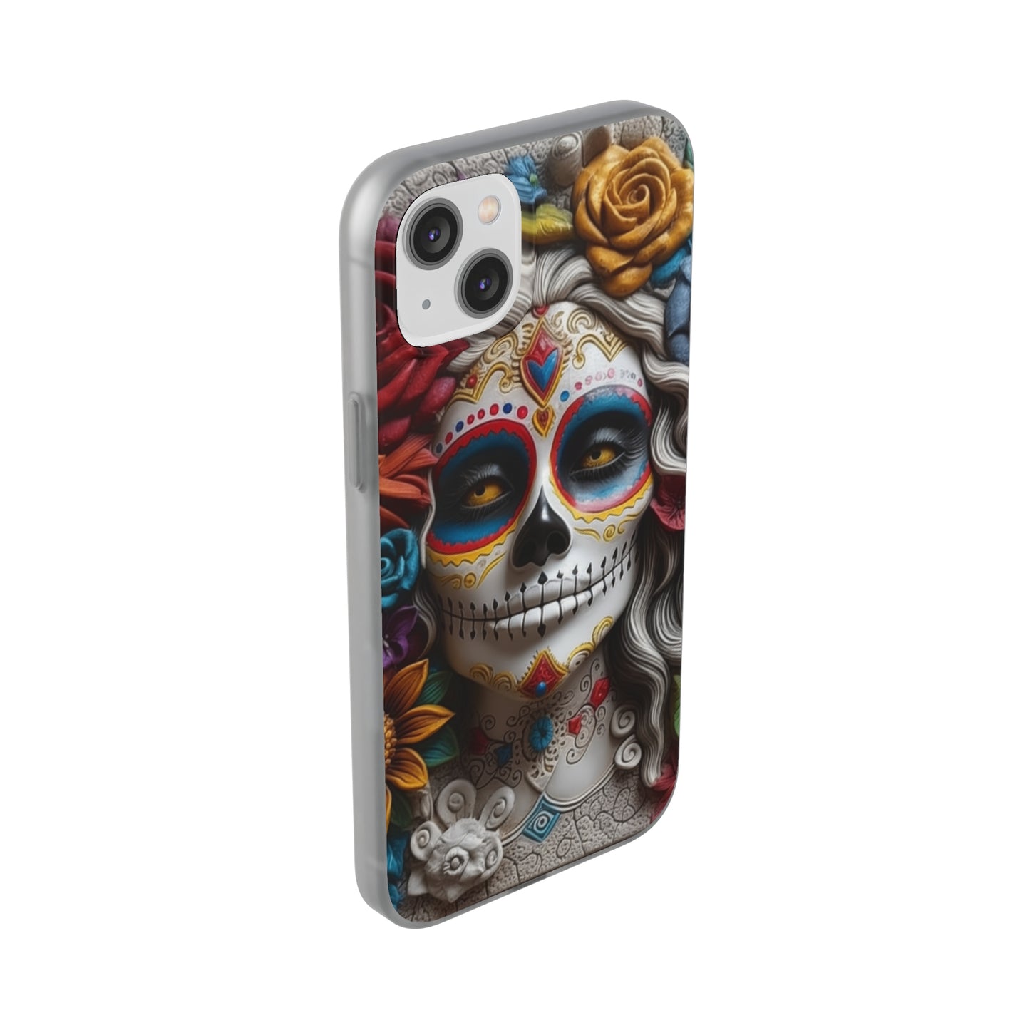 iPhone Flexi Case - Dia De Los Muertos Clay Art