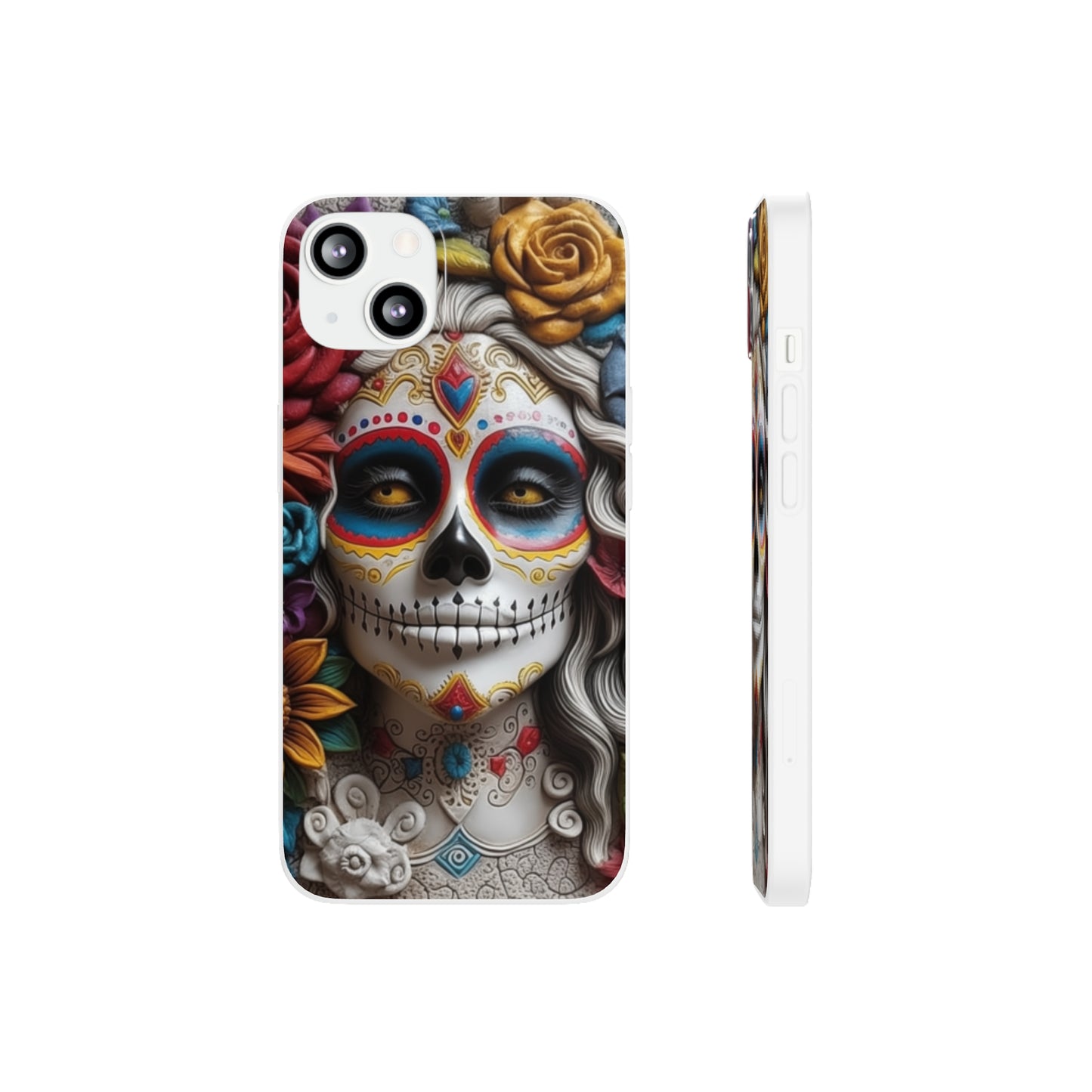 iPhone Flexi Case - Dia De Los Muertos Clay Art