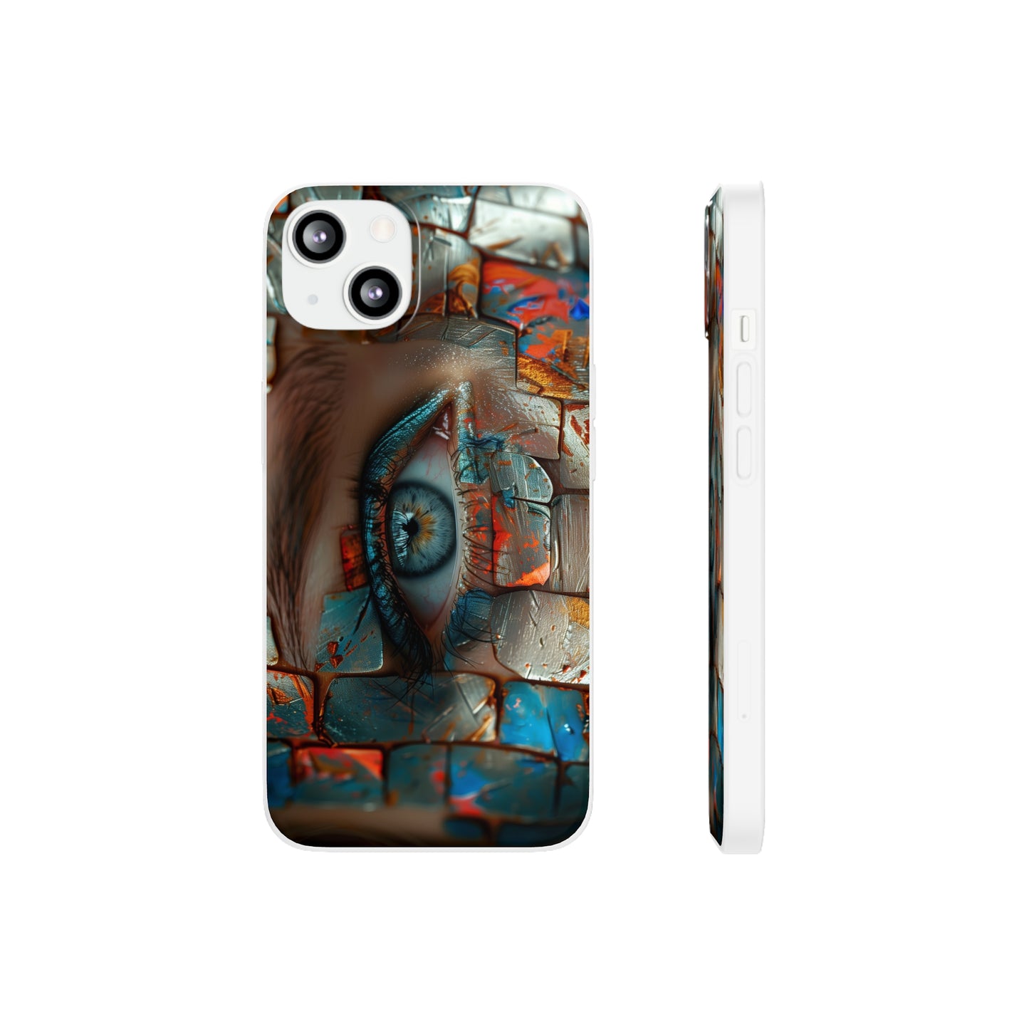 iPhone Flexi Case - Blue Eyed Woman Metal Scales
