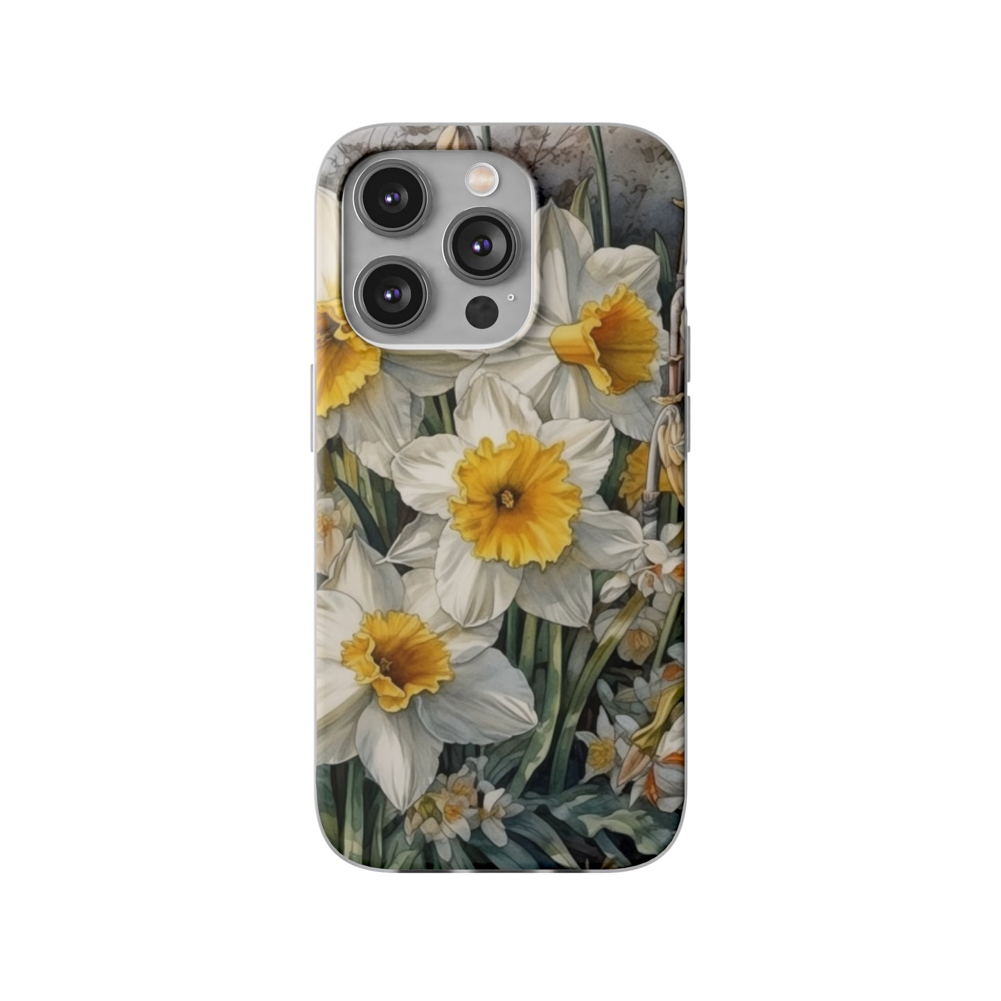 iPhone Flexi Case - Daffodil Spring Watercolor