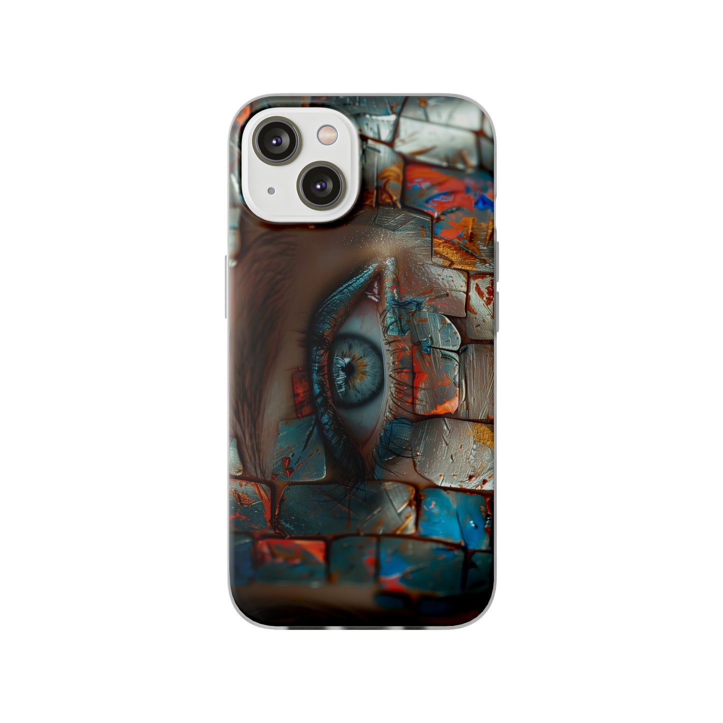 iPhone Flexi Case - Blue Eyed Woman Metal Scales