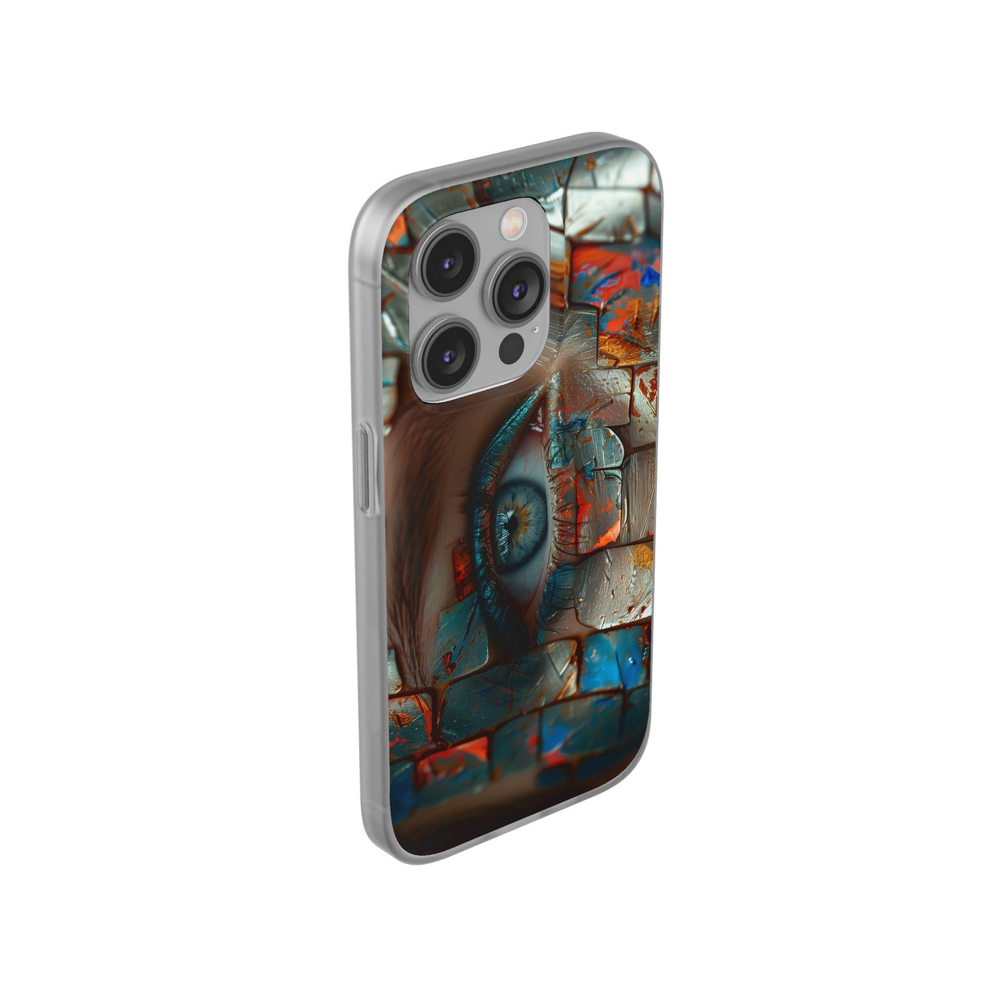iPhone Flexi Case - Blue Eyed Woman Metal Scales