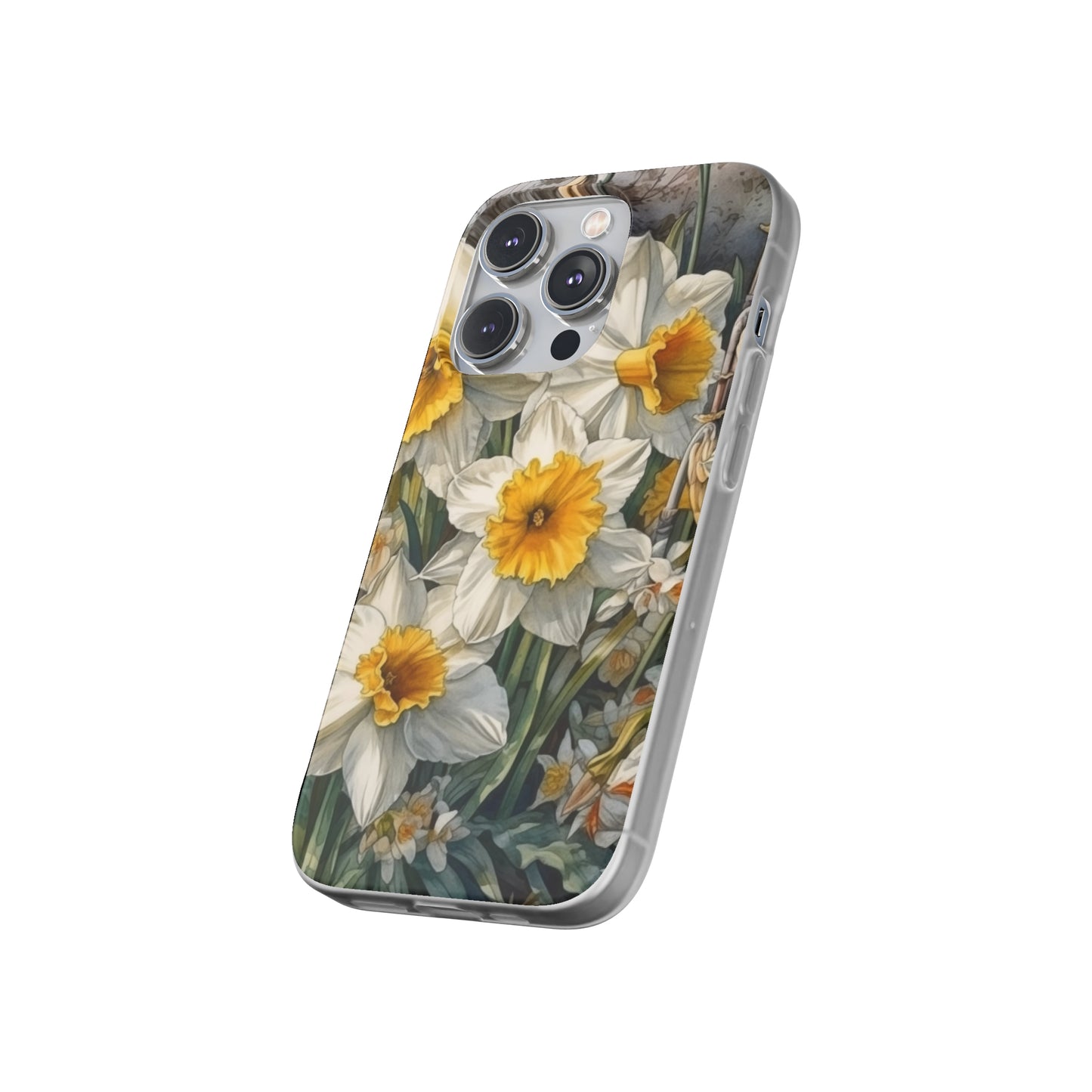 iPhone Flexi Case - Daffodil Spring Watercolor