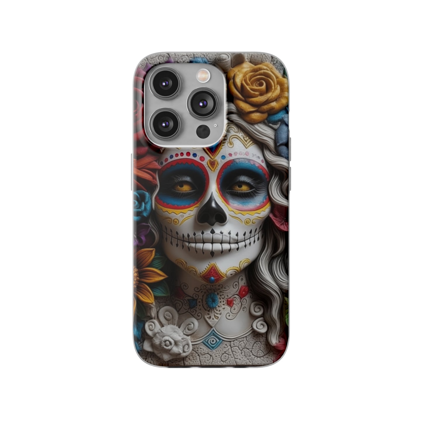 iPhone Flexi Case - Dia De Los Muertos Clay Art