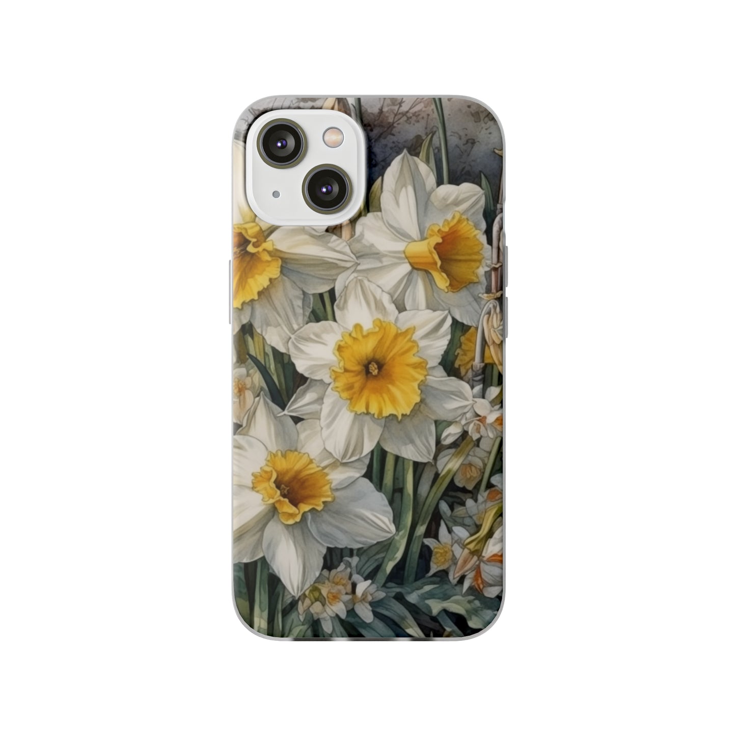 iPhone Flexi Case - Daffodil Spring Watercolor