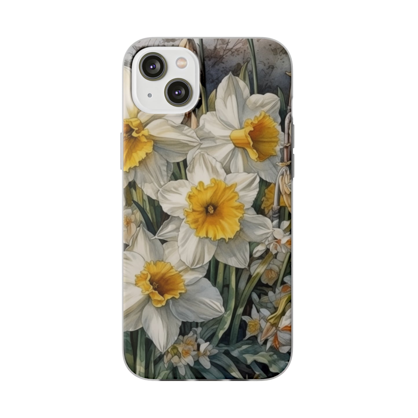 iPhone Flexi Case - Daffodil Spring Watercolor
