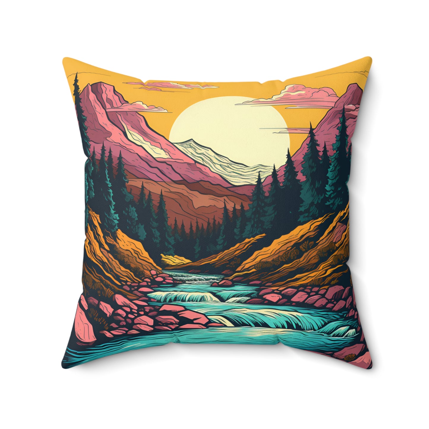 Spun Polyester Square Pillow