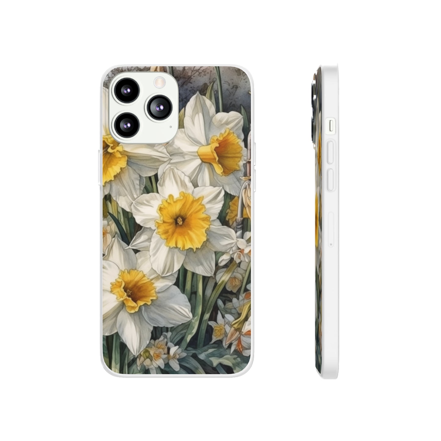 iPhone Flexi Case - Daffodil Spring Watercolor