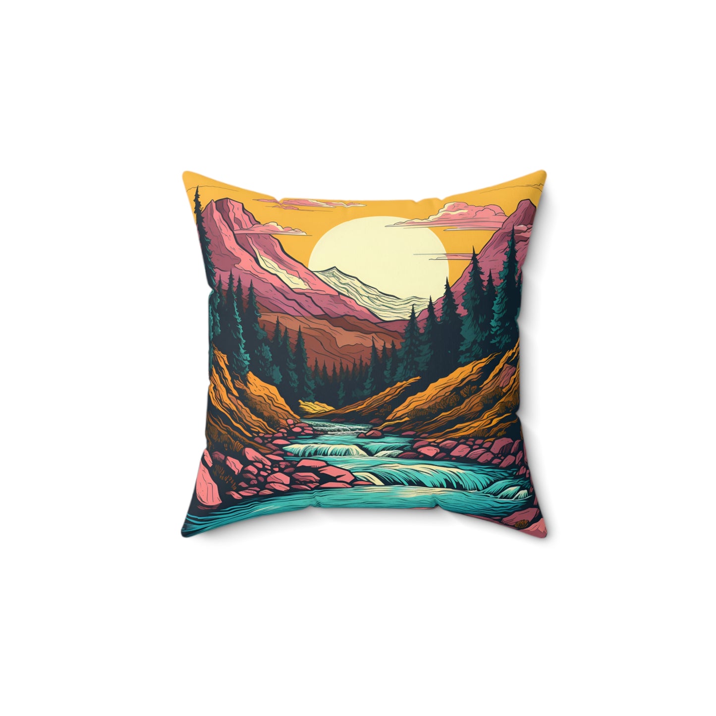 Spun Polyester Square Pillow
