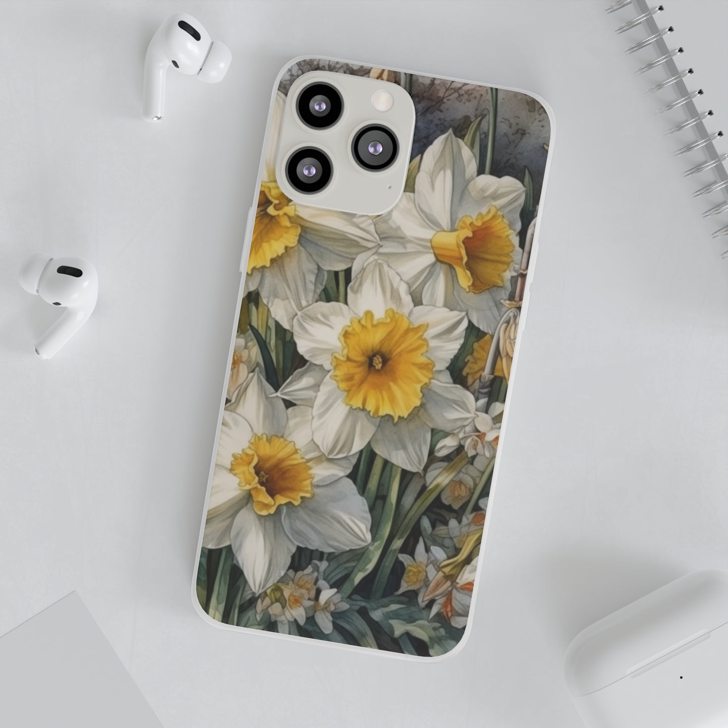 iPhone Flexi Case - Daffodil Spring Watercolor