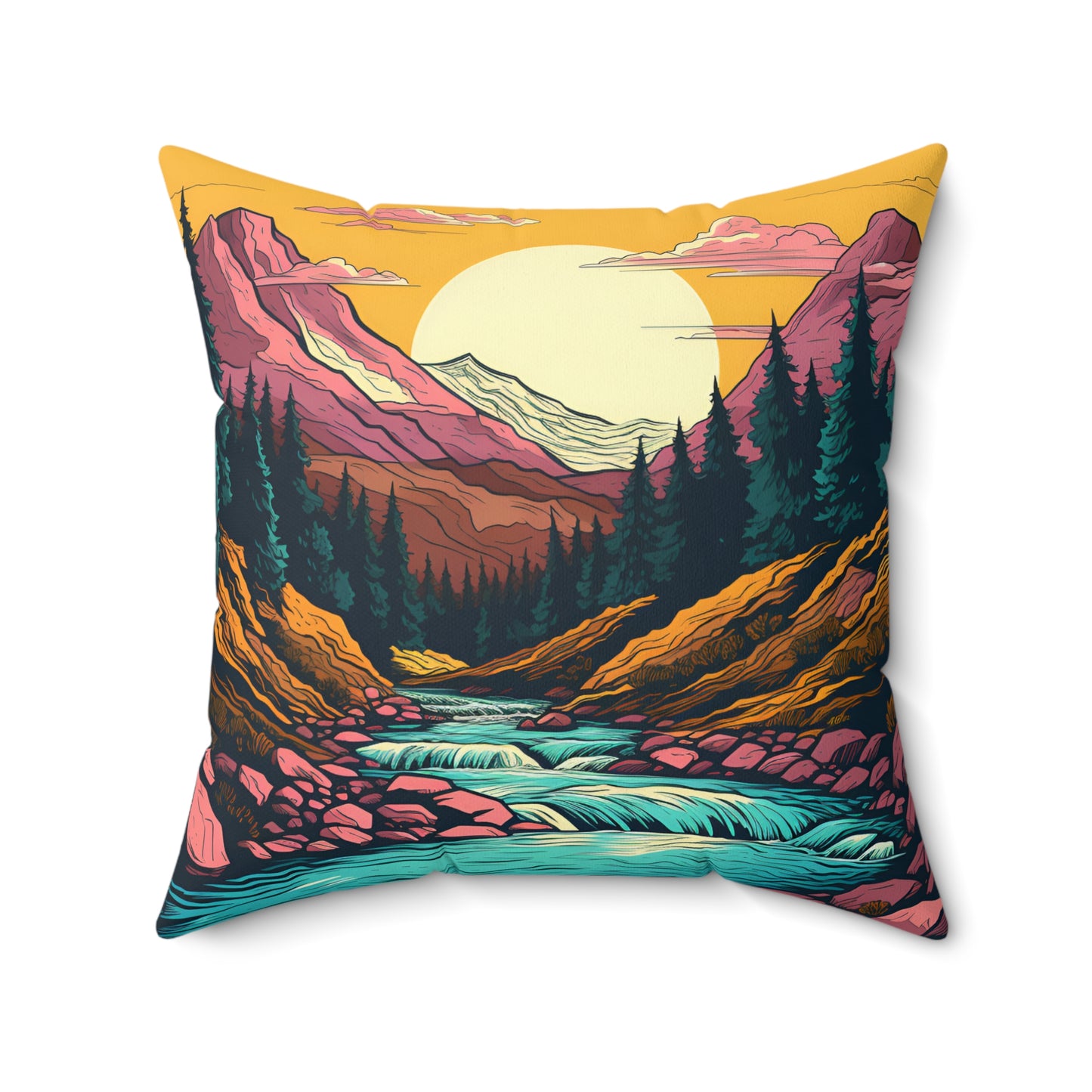 Spun Polyester Square Pillow