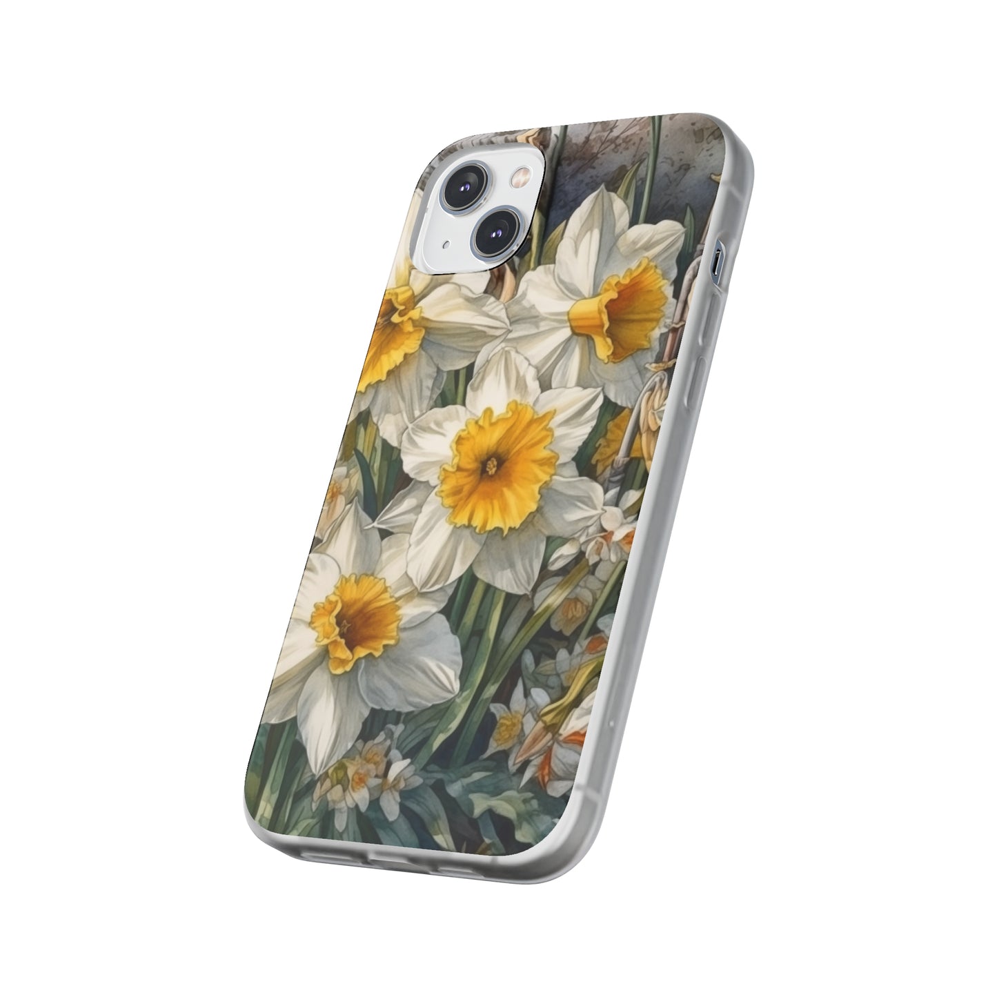 iPhone Flexi Case - Daffodil Spring Watercolor