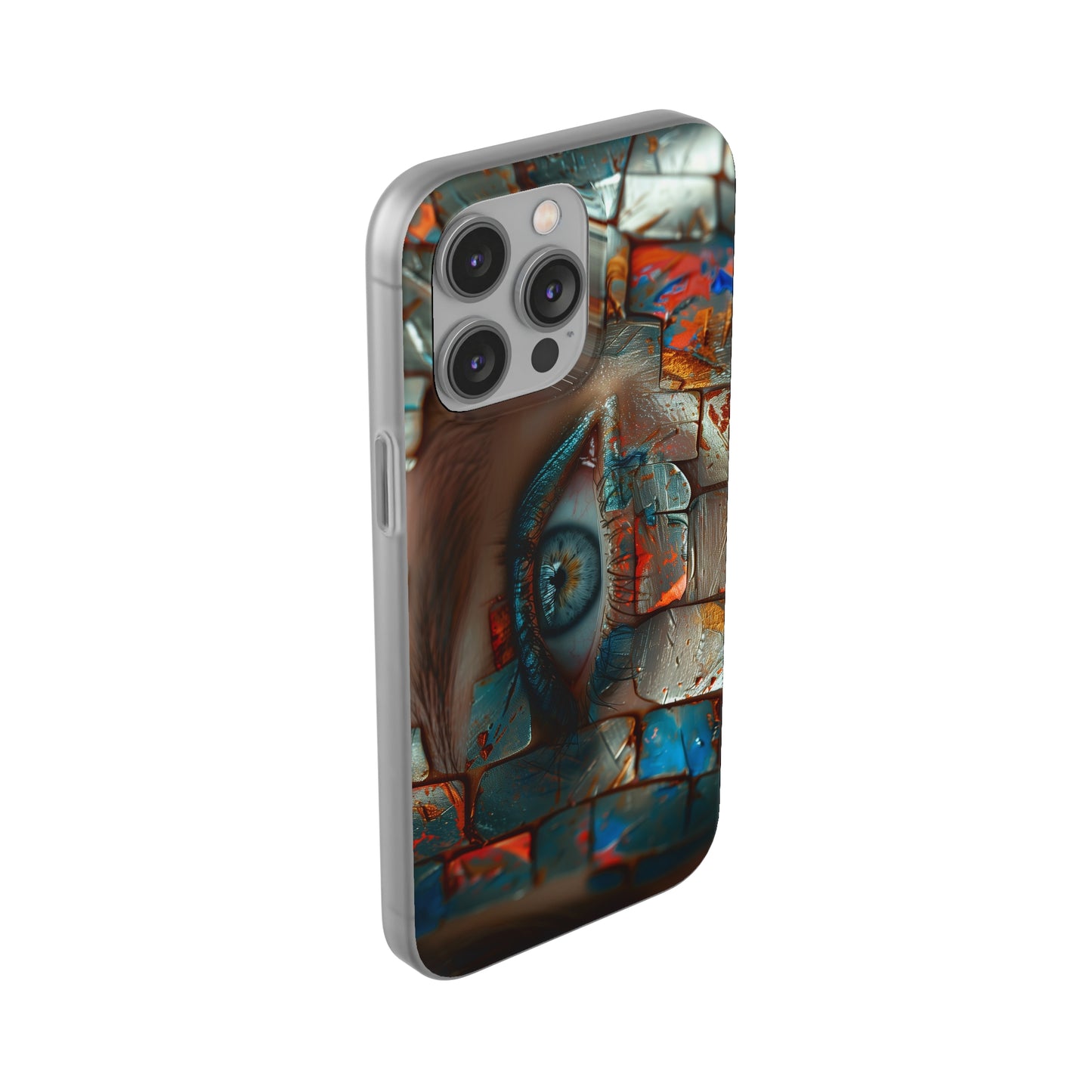 iPhone Flexi Case - Blue Eyed Woman Metal Scales