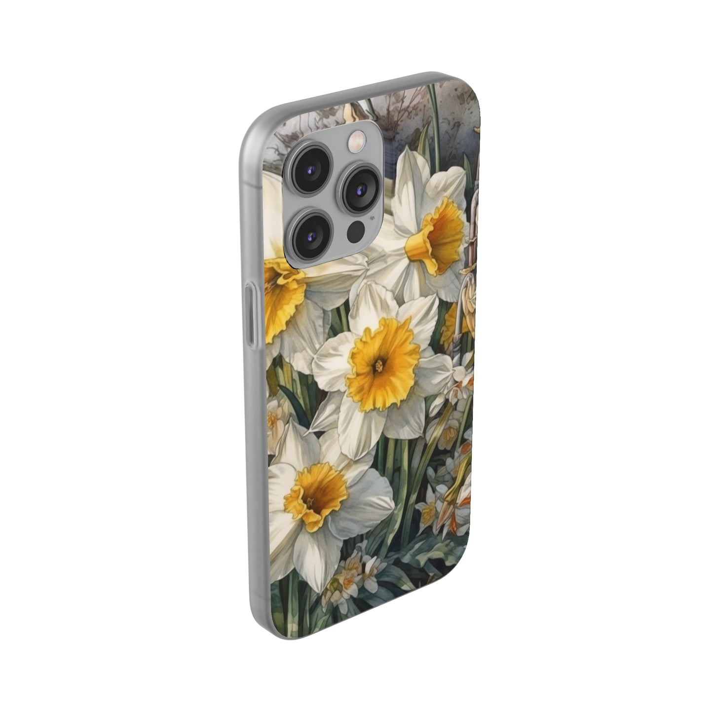 iPhone Flexi Case - Daffodil Spring Watercolor