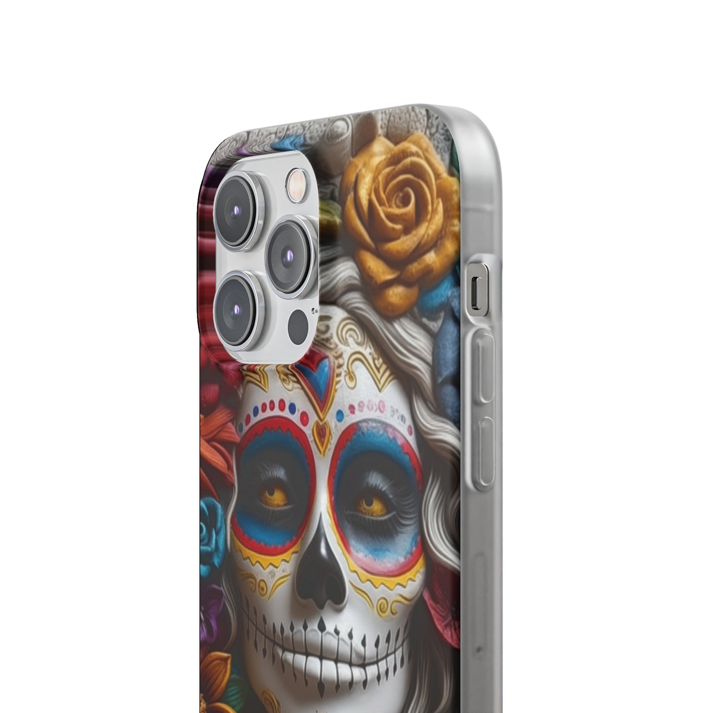 iPhone Flexi Case - Dia De Los Muertos Clay Art