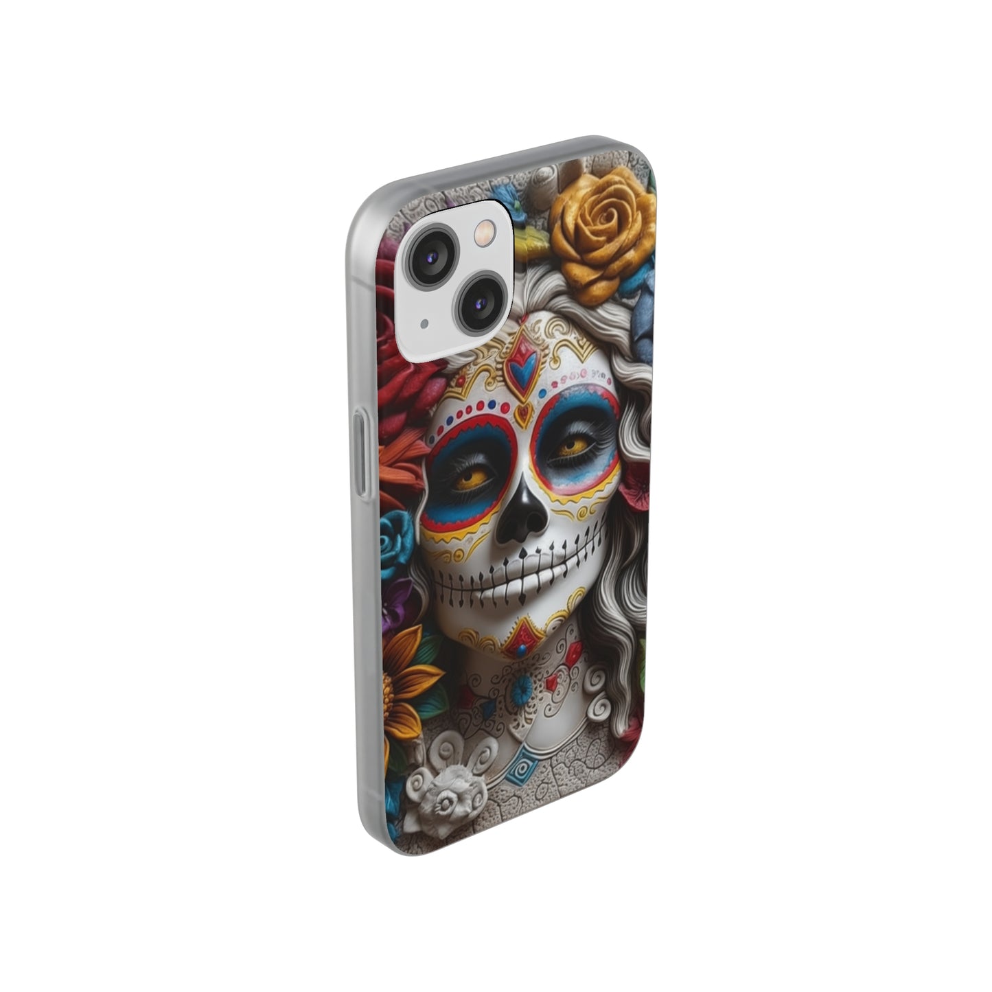 iPhone Flexi Case - Dia De Los Muertos Clay Art