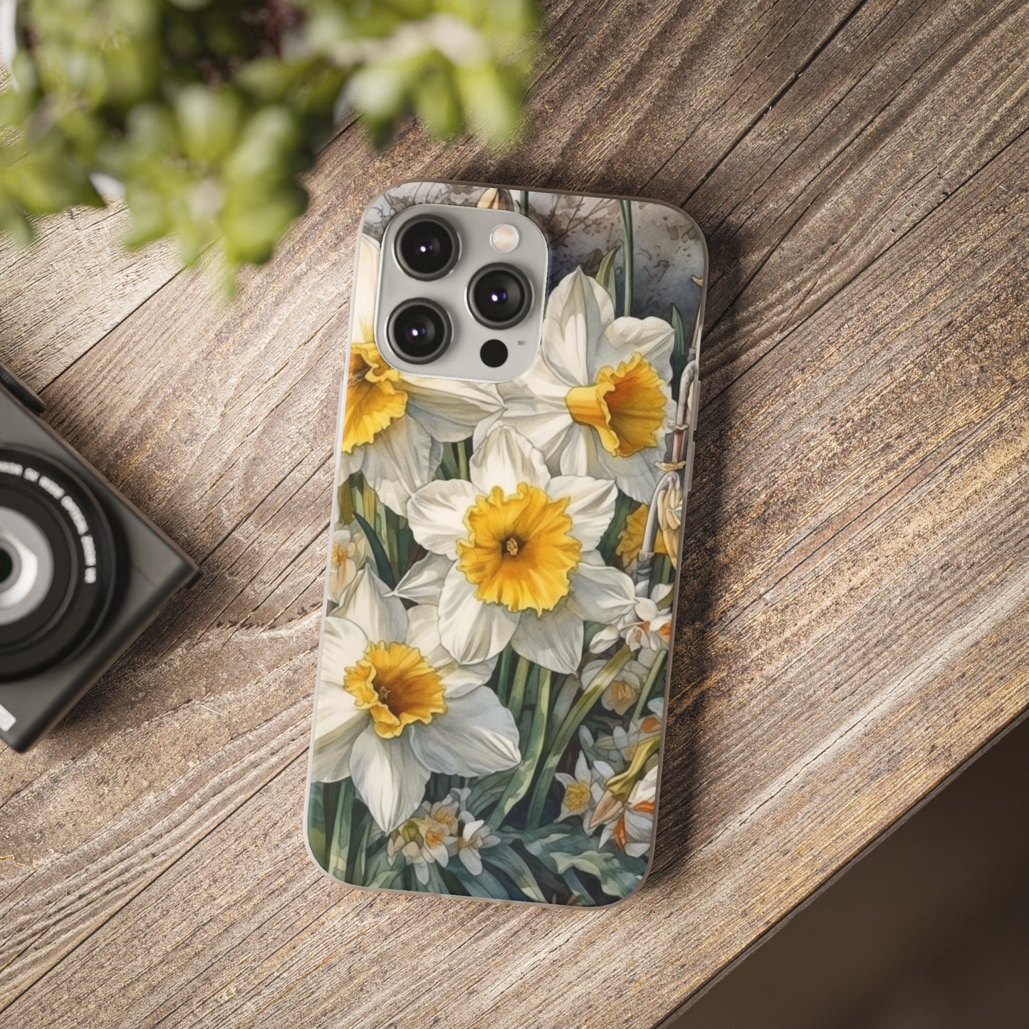 iPhone Flexi Case - Daffodil Spring Watercolor