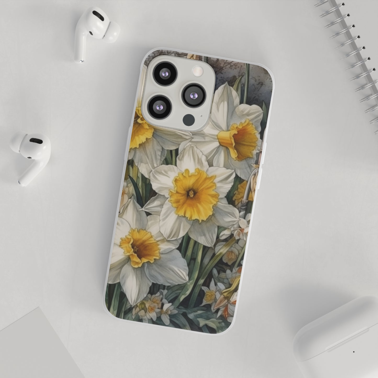 iPhone Flexi Case - Daffodil Spring Watercolor