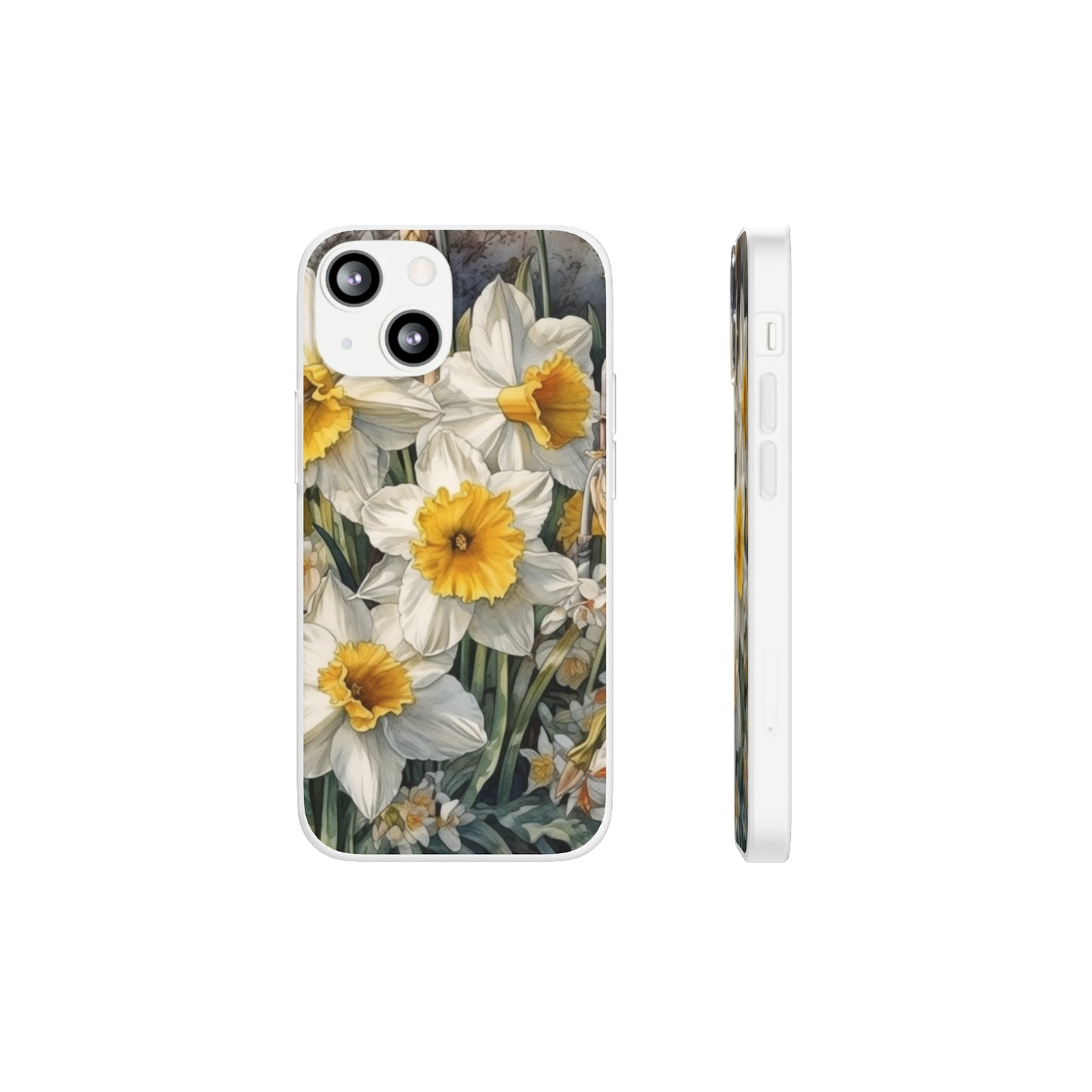 iPhone Flexi Case - Daffodil Spring Watercolor