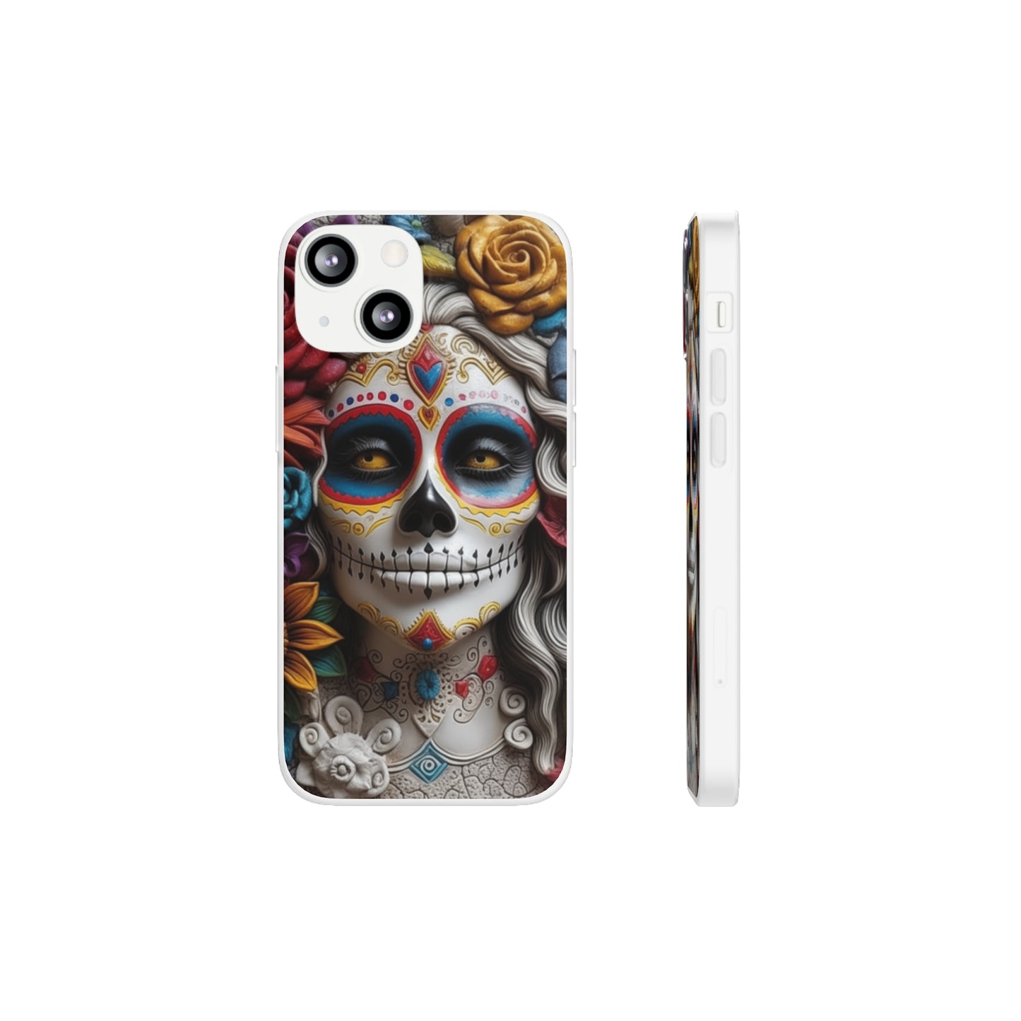 iPhone Flexi Case - Dia De Los Muertos Clay Art