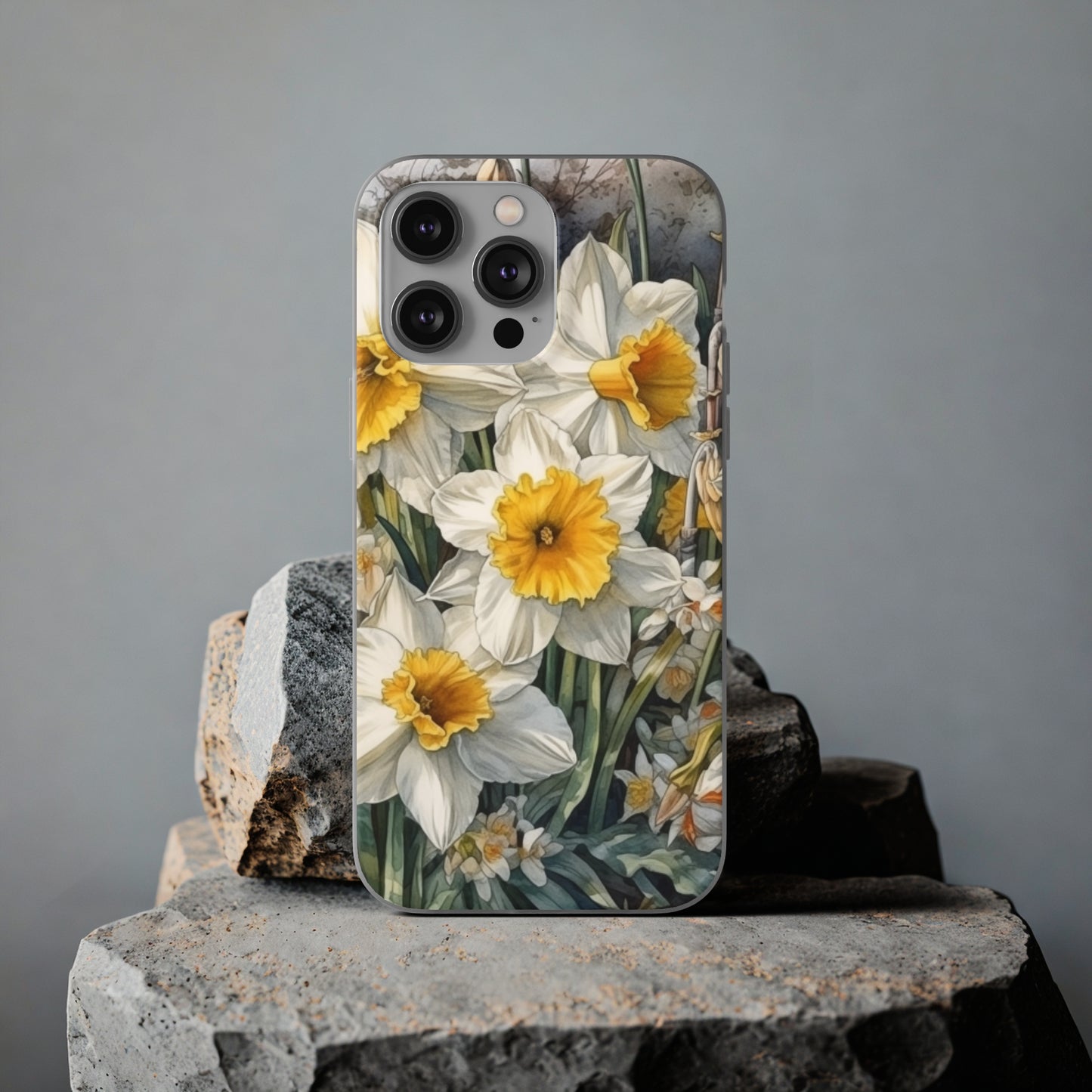 iPhone Flexi Case - Daffodil Spring Watercolor