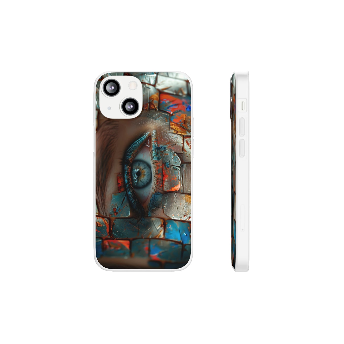 iPhone Flexi Case - Blue Eyed Woman Metal Scales