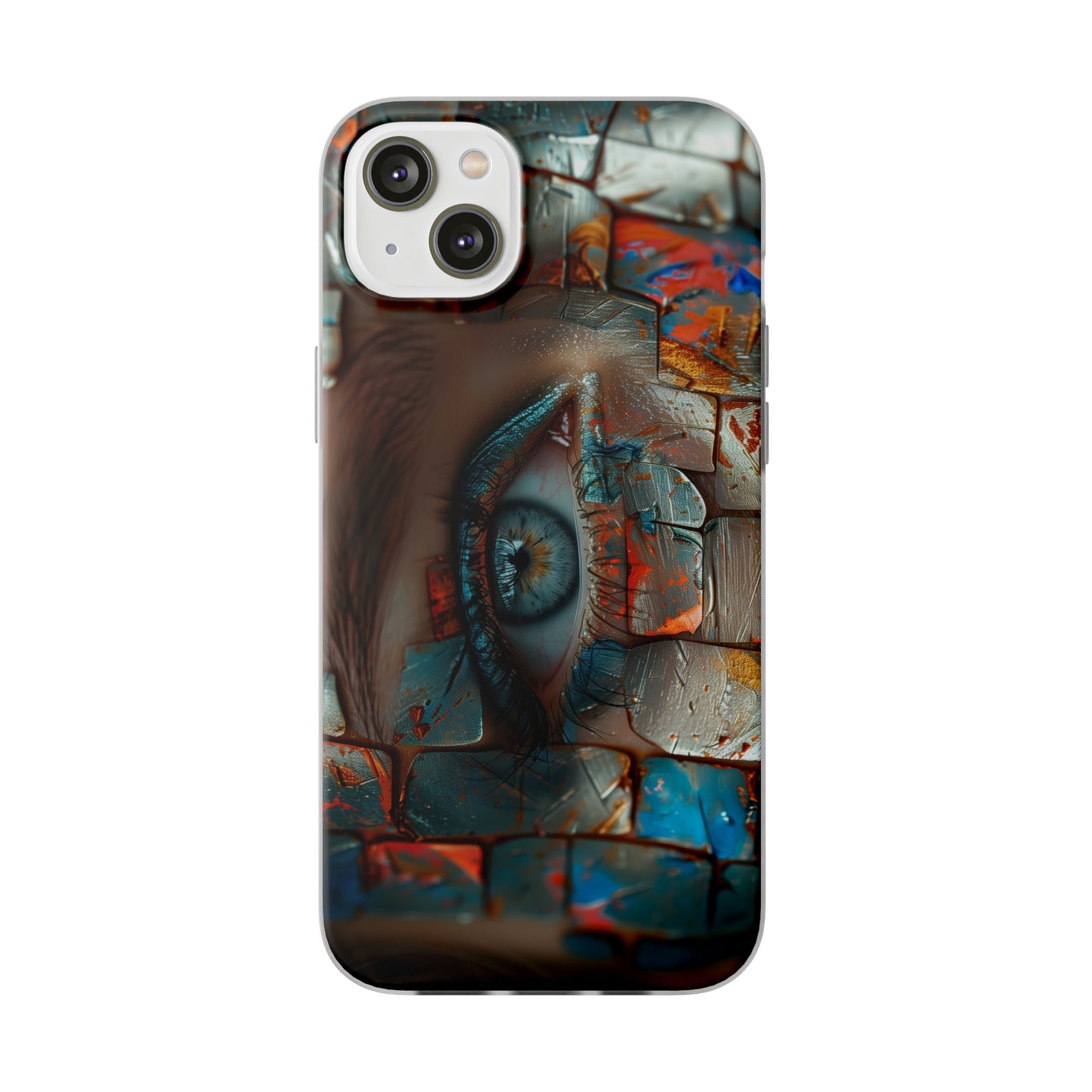 iPhone Flexi Case - Blue Eyed Woman Metal Scales