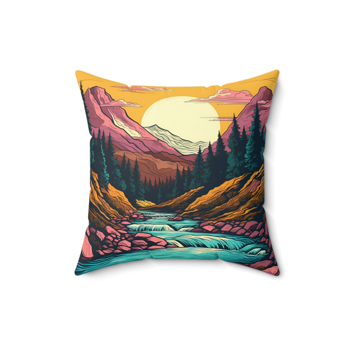 Spun Polyester Square Pillow