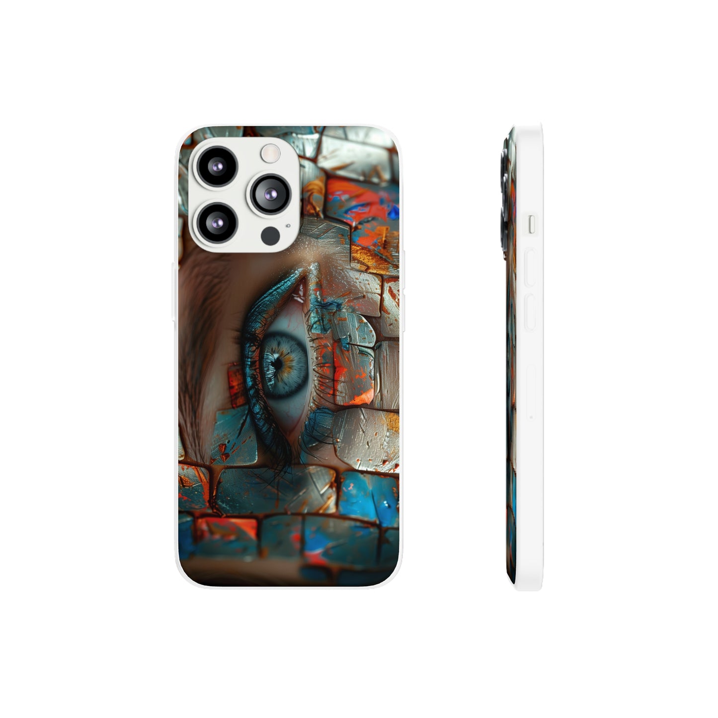 iPhone Flexi Case - Blue Eyed Woman Metal Scales