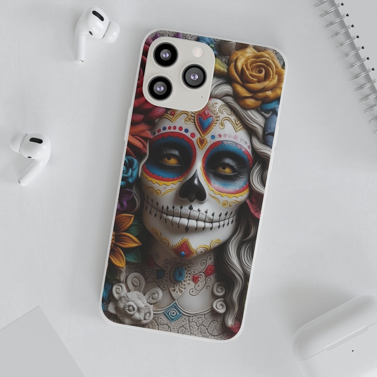 iPhone Flexi Case - Dia De Los Muertos Clay Art