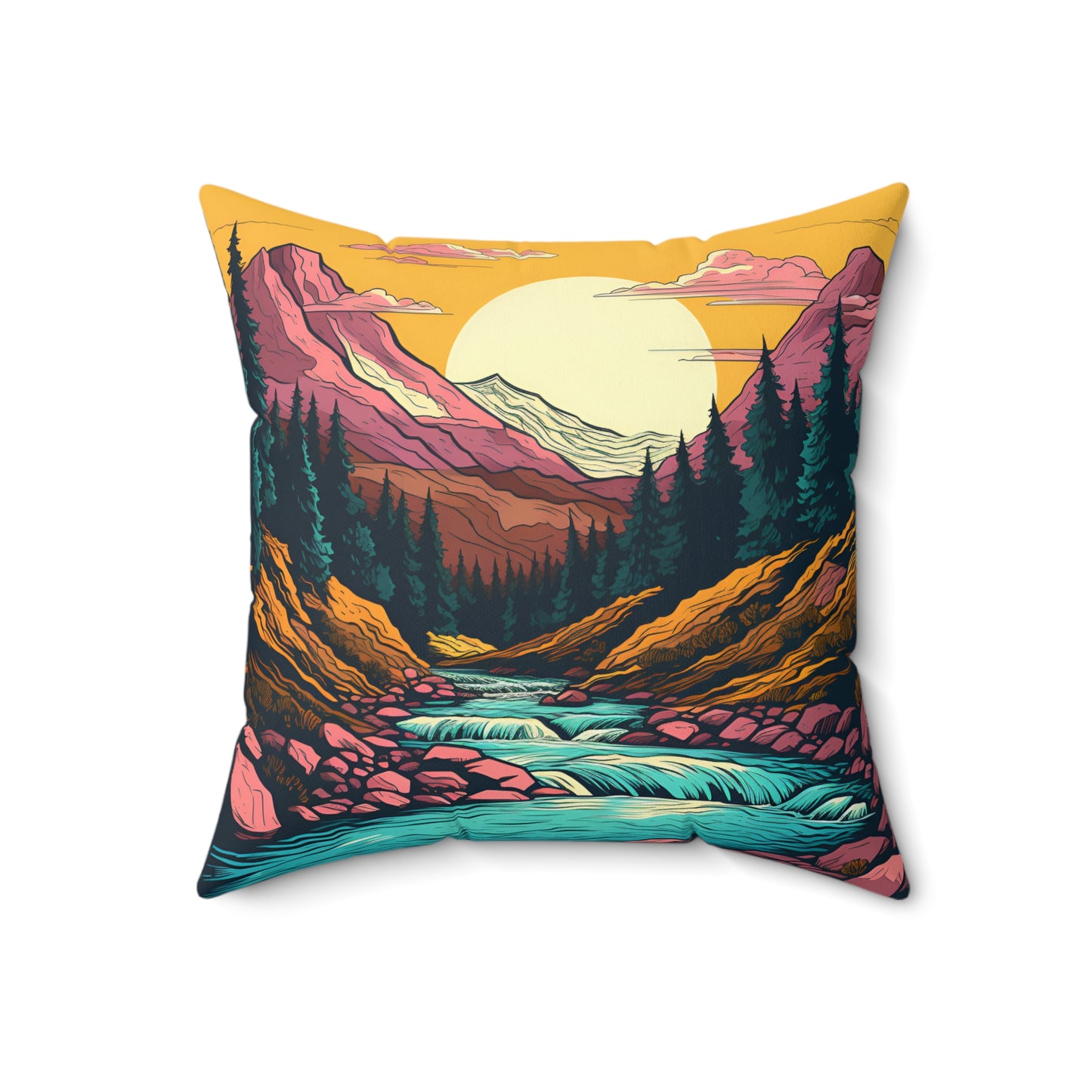 Spun Polyester Square Pillow