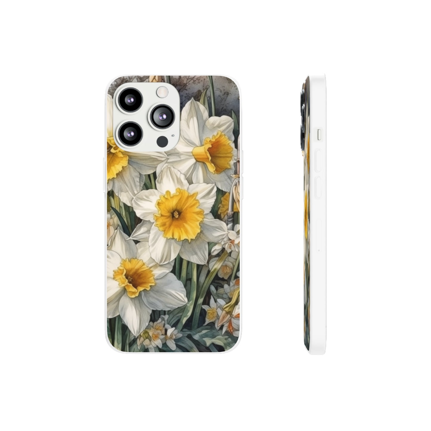 iPhone Flexi Case - Daffodil Spring Watercolor