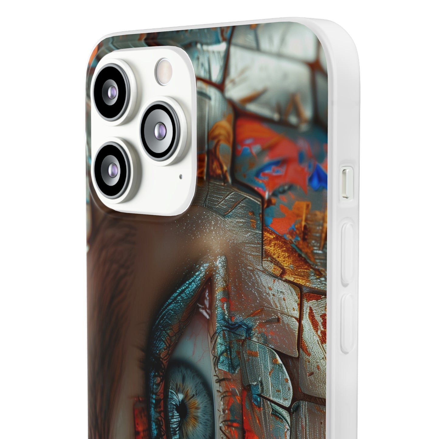 iPhone Flexi Case - Blue Eyed Woman Metal Scales