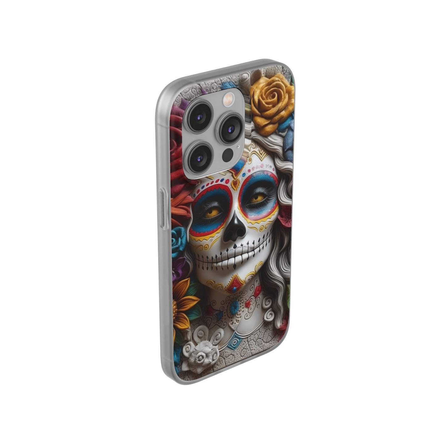 iPhone Flexi Case - Dia De Los Muertos Clay Art