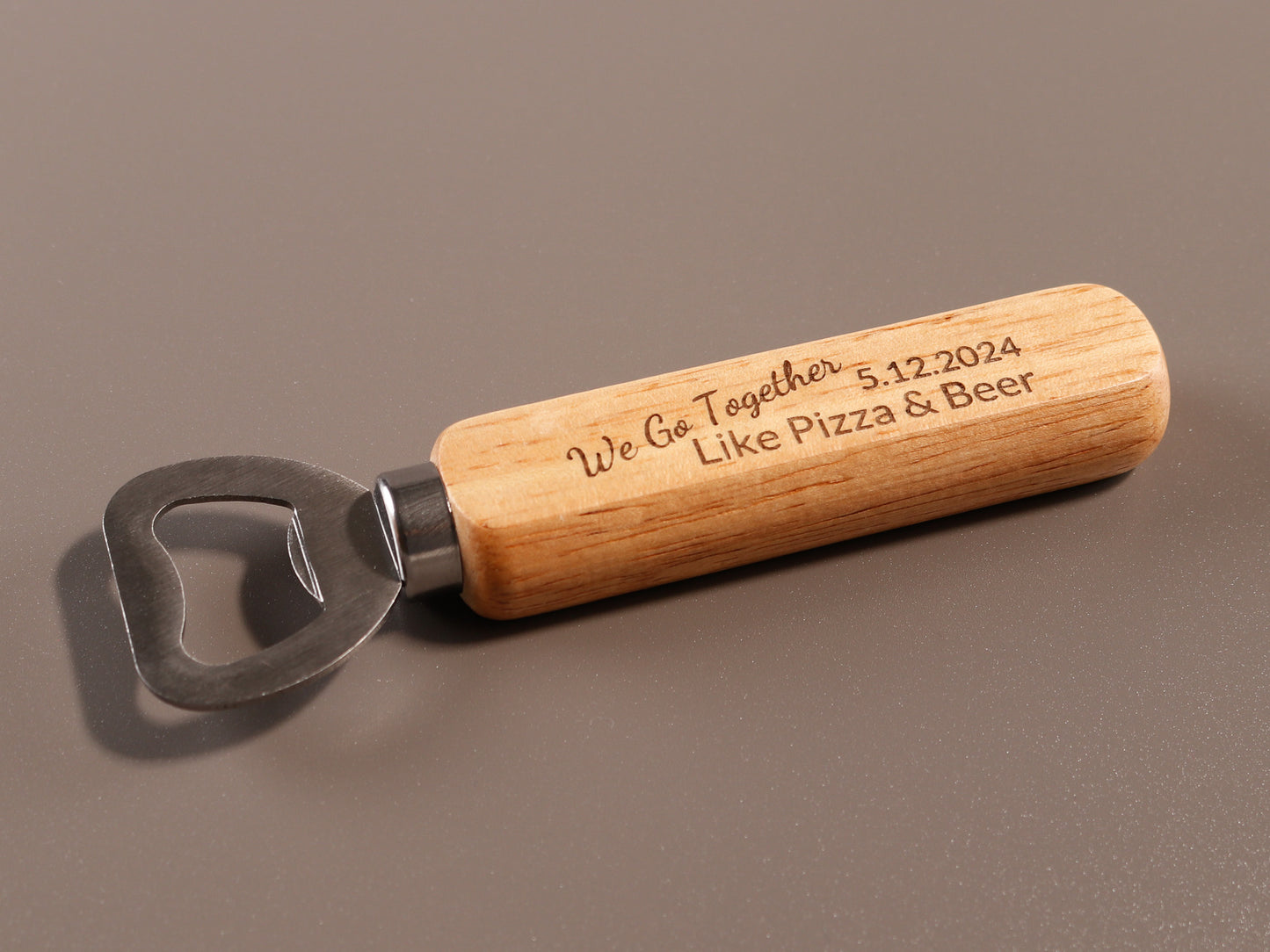 Personalized Bottle Opener, Wooden Bottle Opener Laser Engraved Gift For Him, Wedding Gift, Groomsmen Gift, Fathers Day Gift, Anniversary