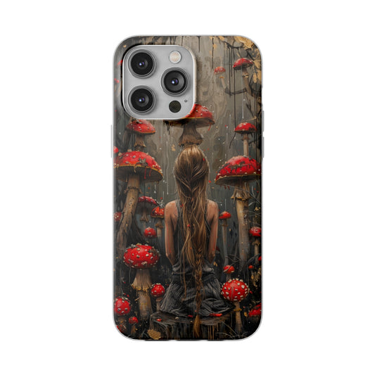 iPhone Flexi Case - Red Mushroom Girl