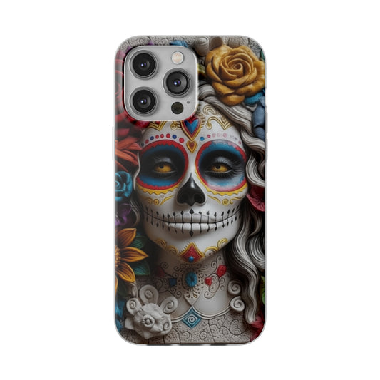 iPhone Flexi Case - Dia De Los Muertos Clay Art