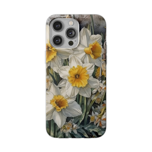 iPhone Flexi Case - Daffodil Spring Watercolor