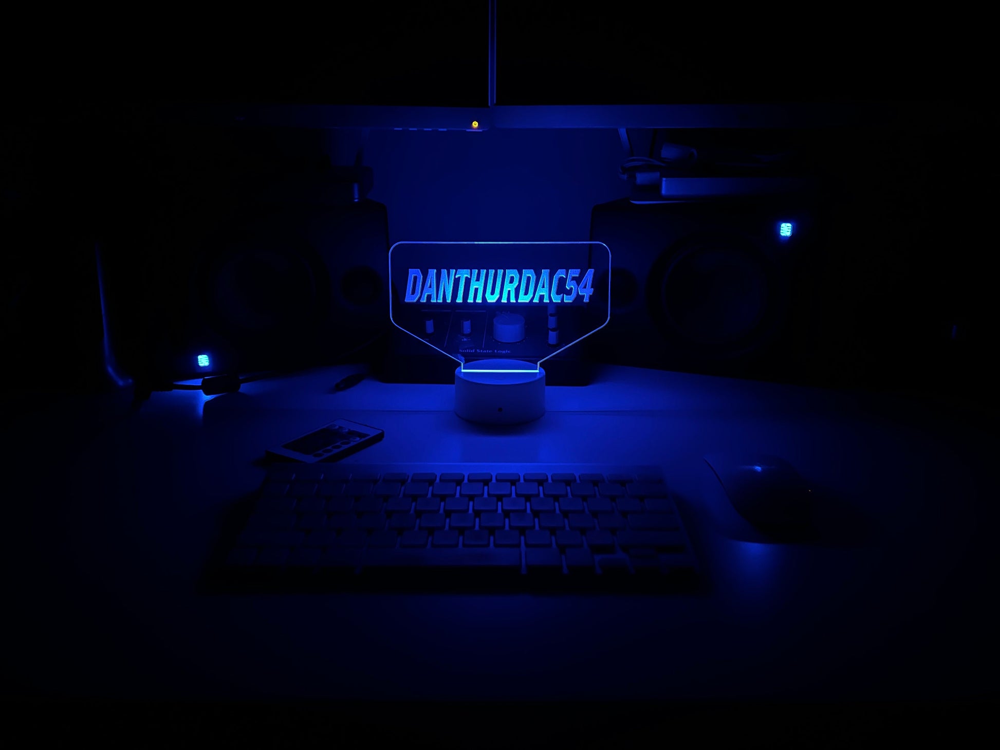 REPLACEMENT Sign For LED Base - Custom LED Gamer Tag Sign with Personalized Gamertag - Illuminate Your Gaming Setup!